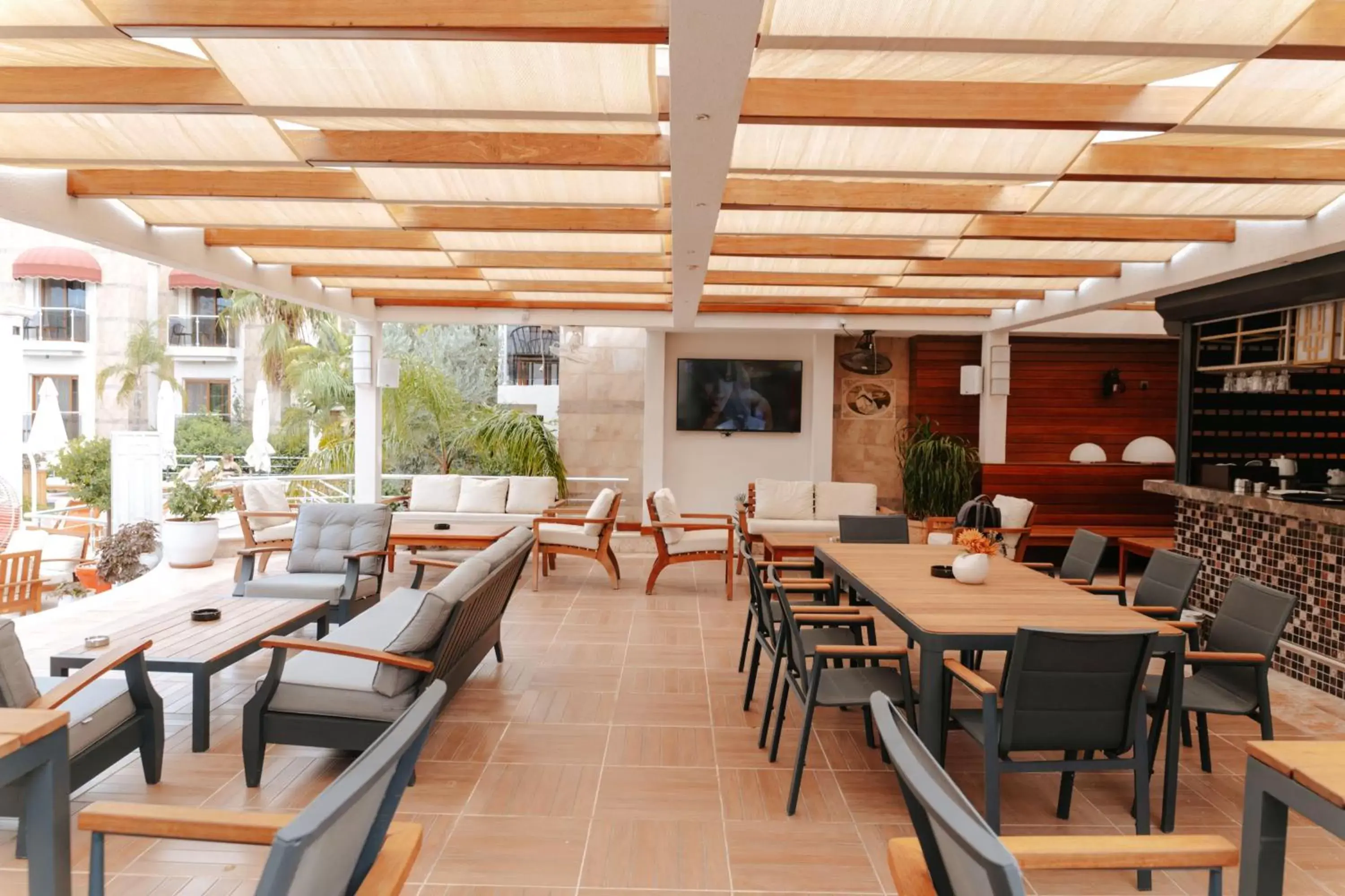 Balcony/Terrace, Restaurant/Places to Eat in Bodrium Hotel & Spa