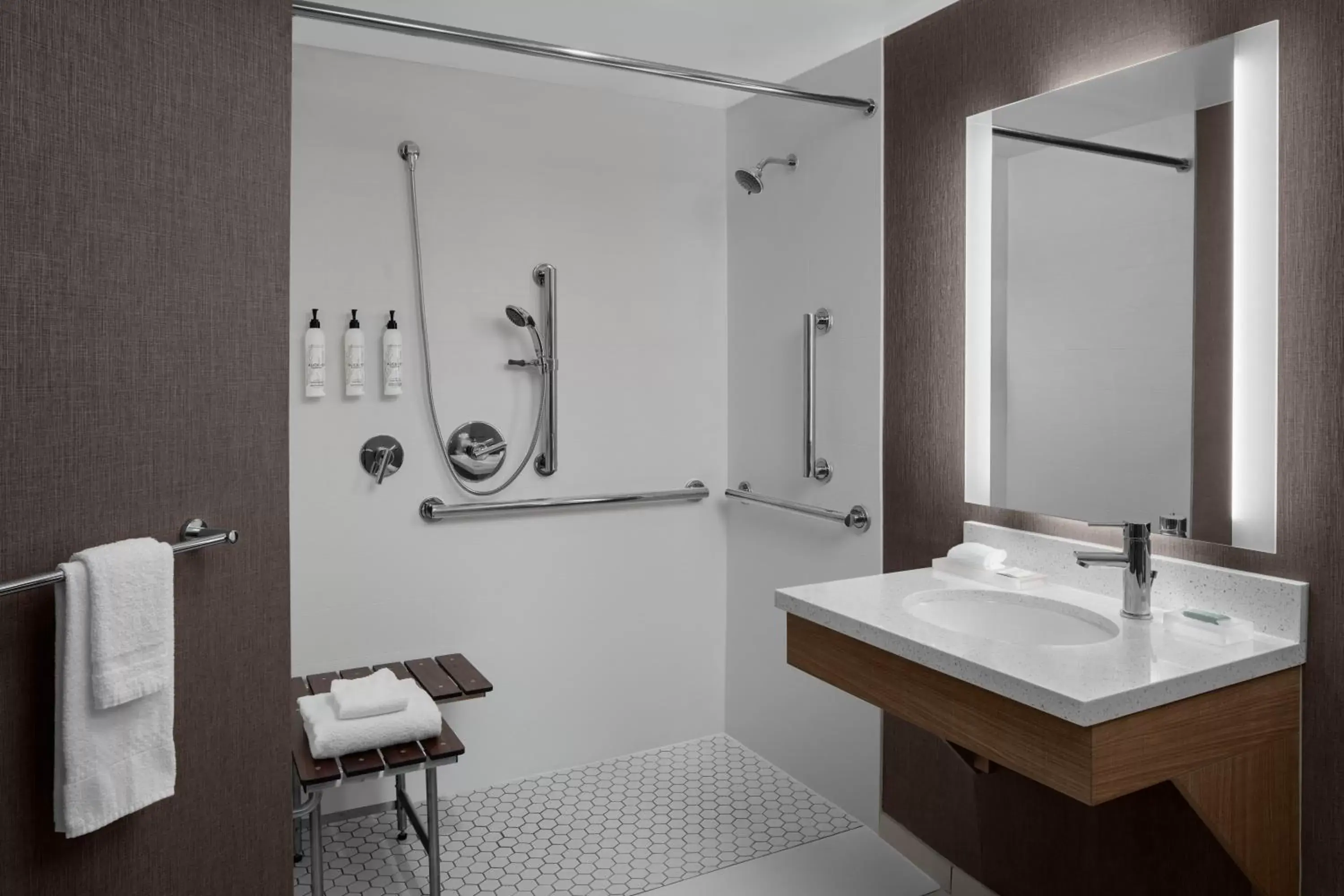 acessibility, Bathroom in SpringHill Suites by Marriott Grand Rapids Airport Southeast