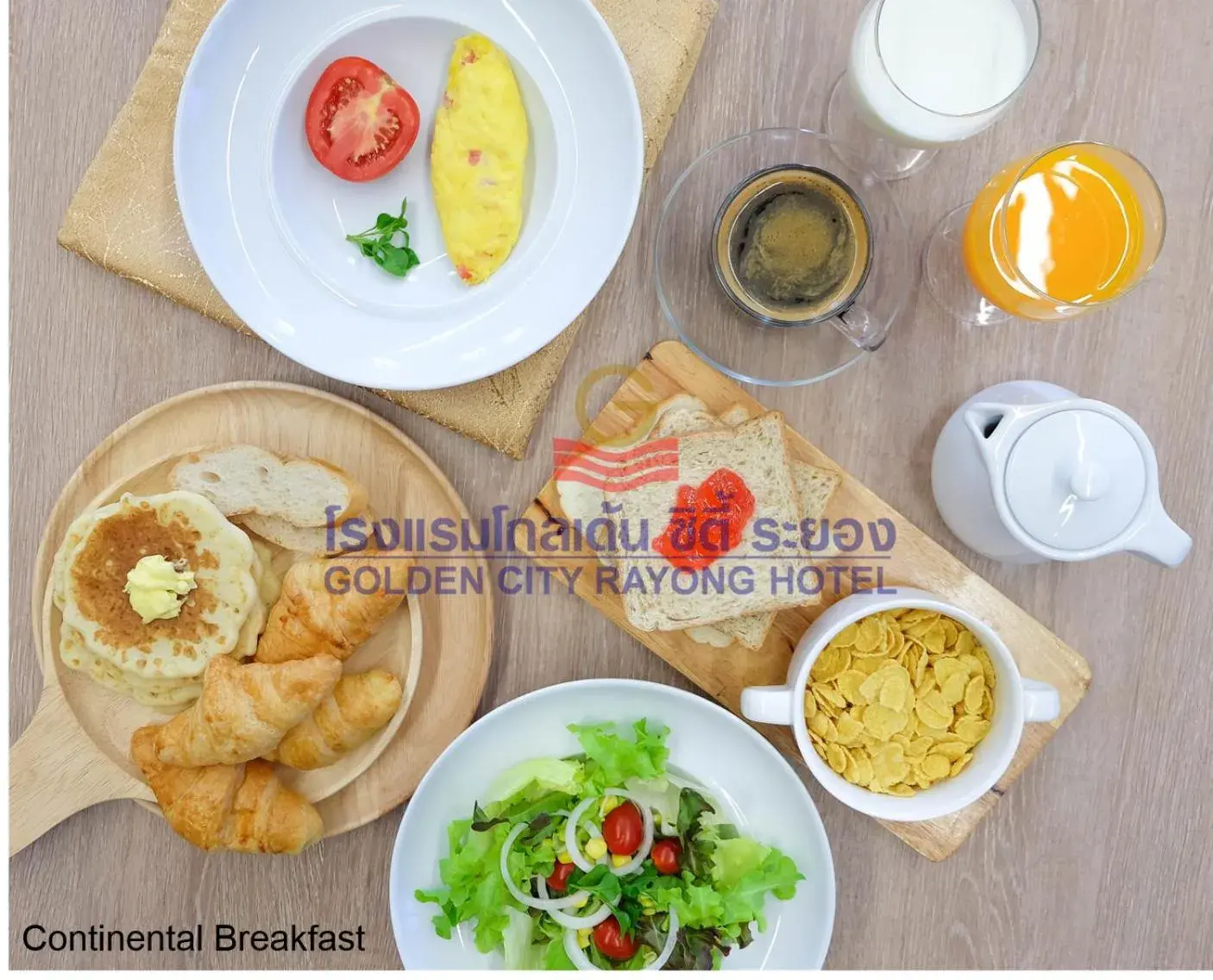 Breakfast in Golden City Rayong Hotel Breakfast in Golden City Rayong Hotel