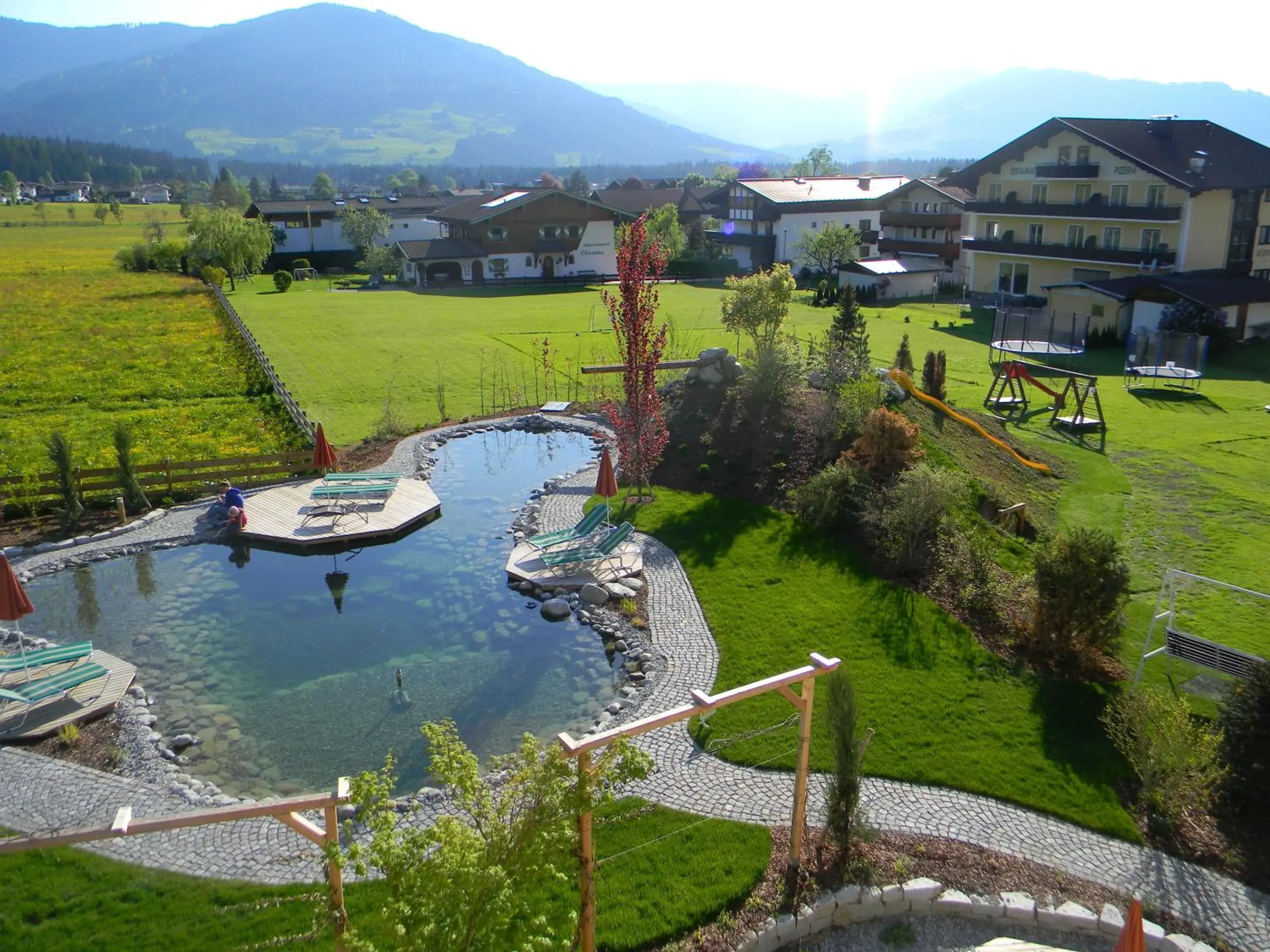 Garden, Pool View in Landhotel Schermer