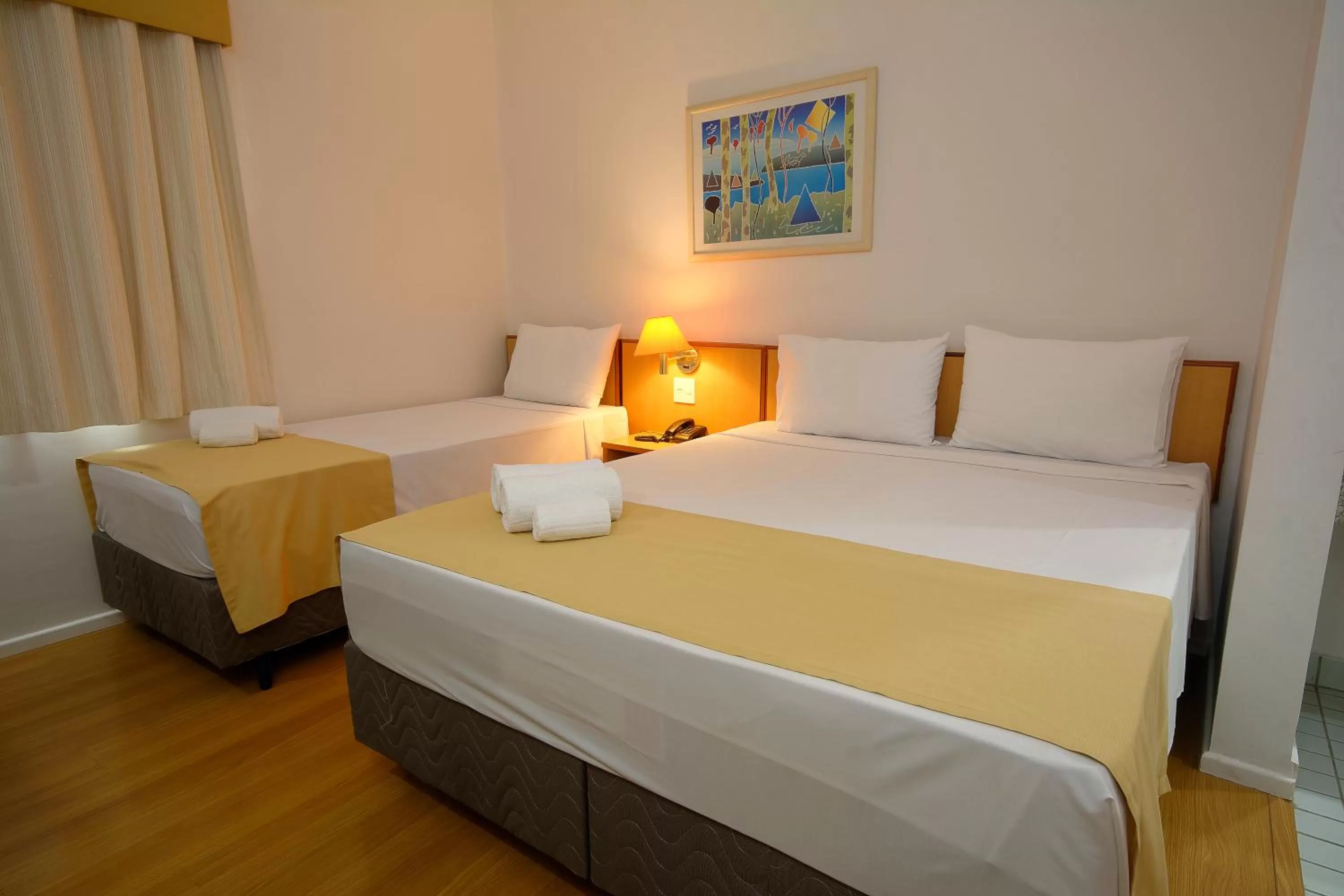 Bed in Fênix Hotel Limeira