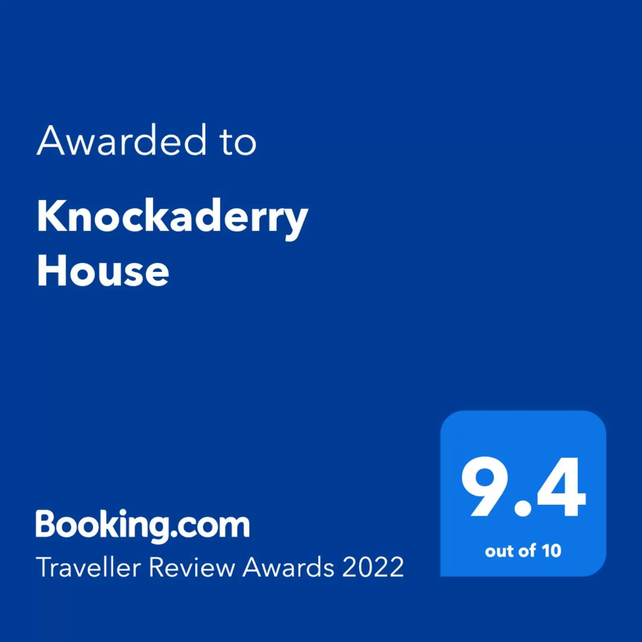 Certificate/Award, Logo/Certificate/Sign/Award in Knockaderry House