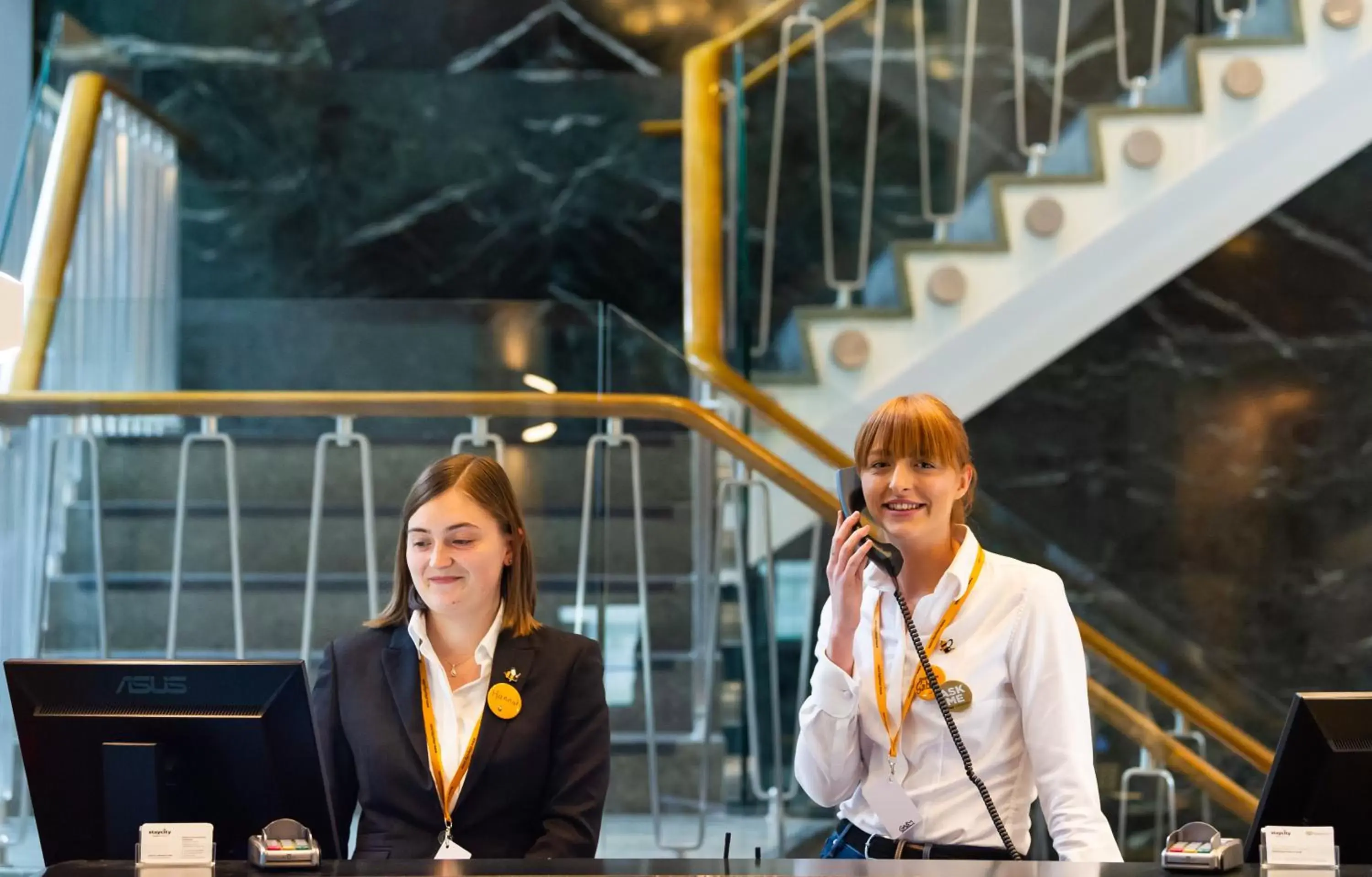 Staff in Staycity Aparthotels Liverpool Waterfront