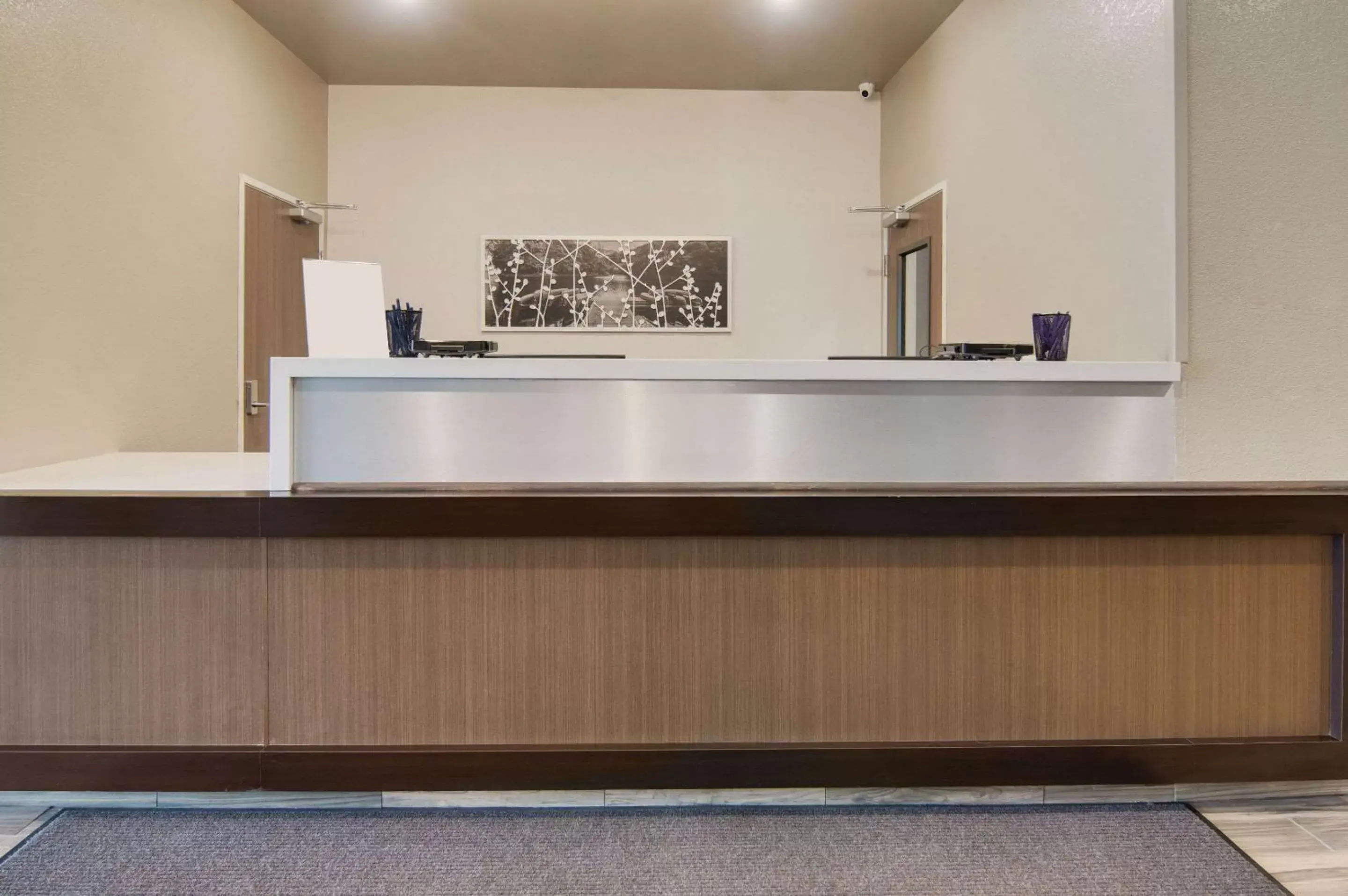 Lobby or reception, Kitchen/Kitchenette in MainStay Suites Dallas Northwest - Irving