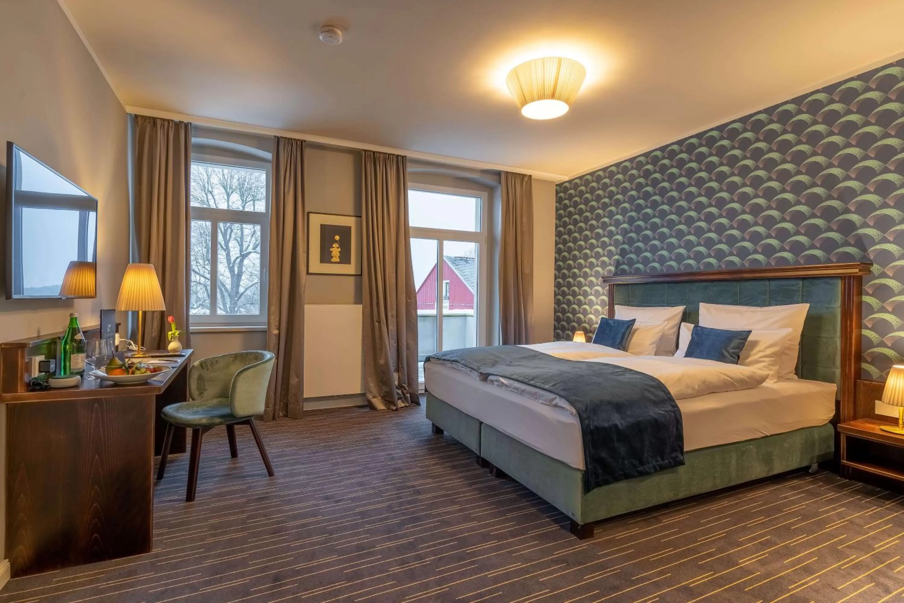 Bed in QUARTIER 5 Hotel & Restaurant, Sächsische Schweiz