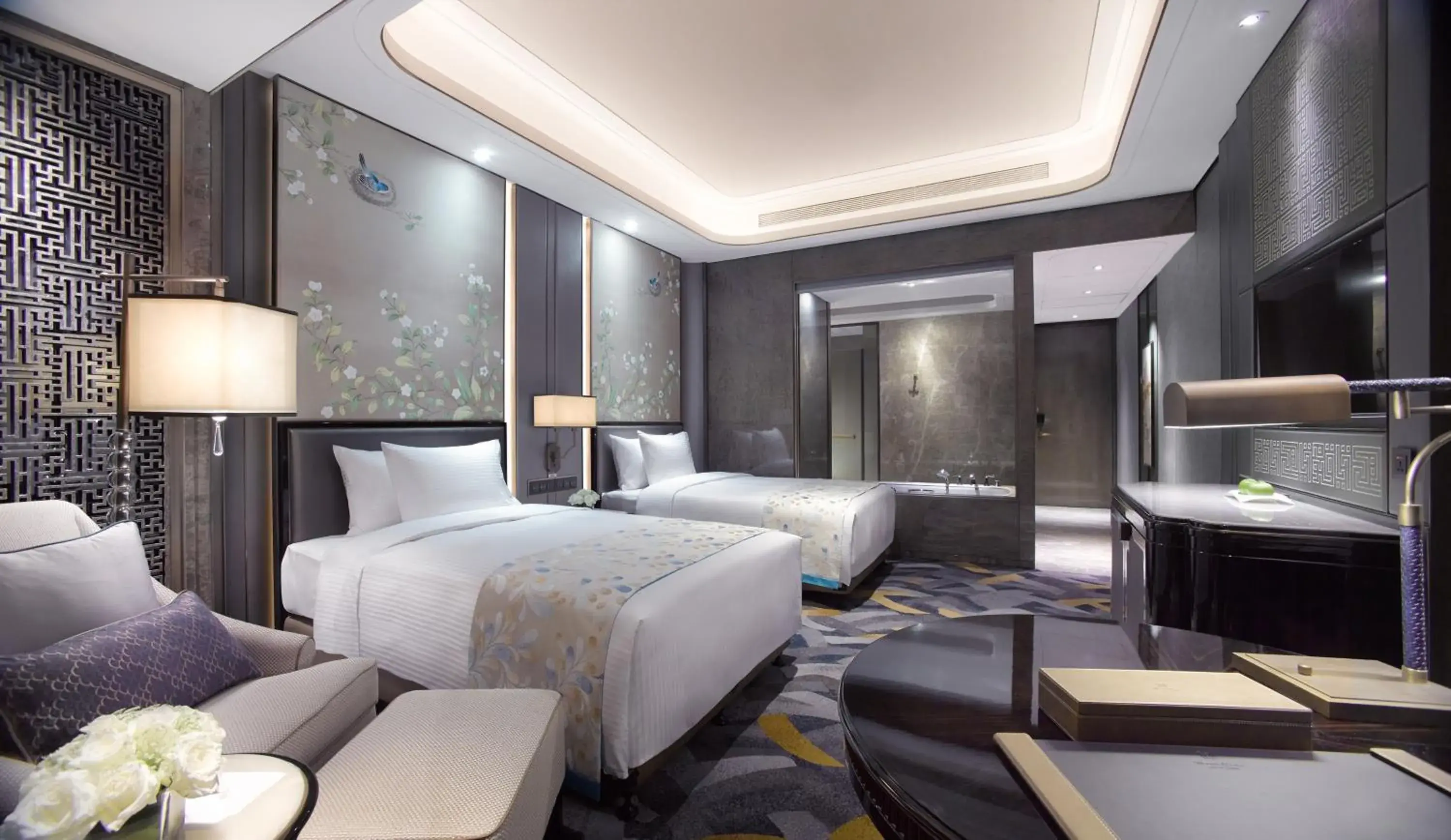 Photo of the whole room, Bed in Wanda Vista Zhengzhou