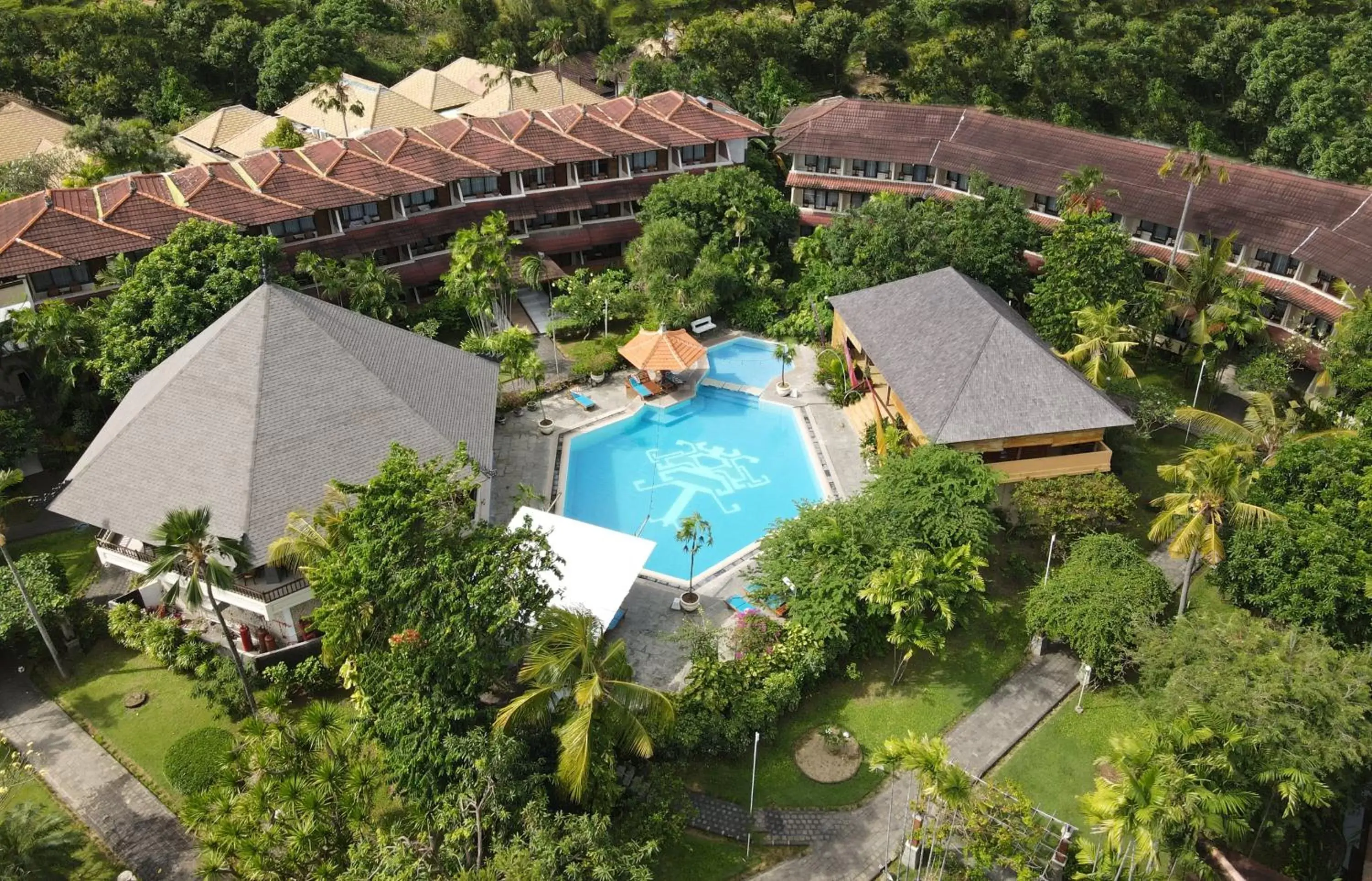 Bird's-eye View in Palm Beach Hotel Bali