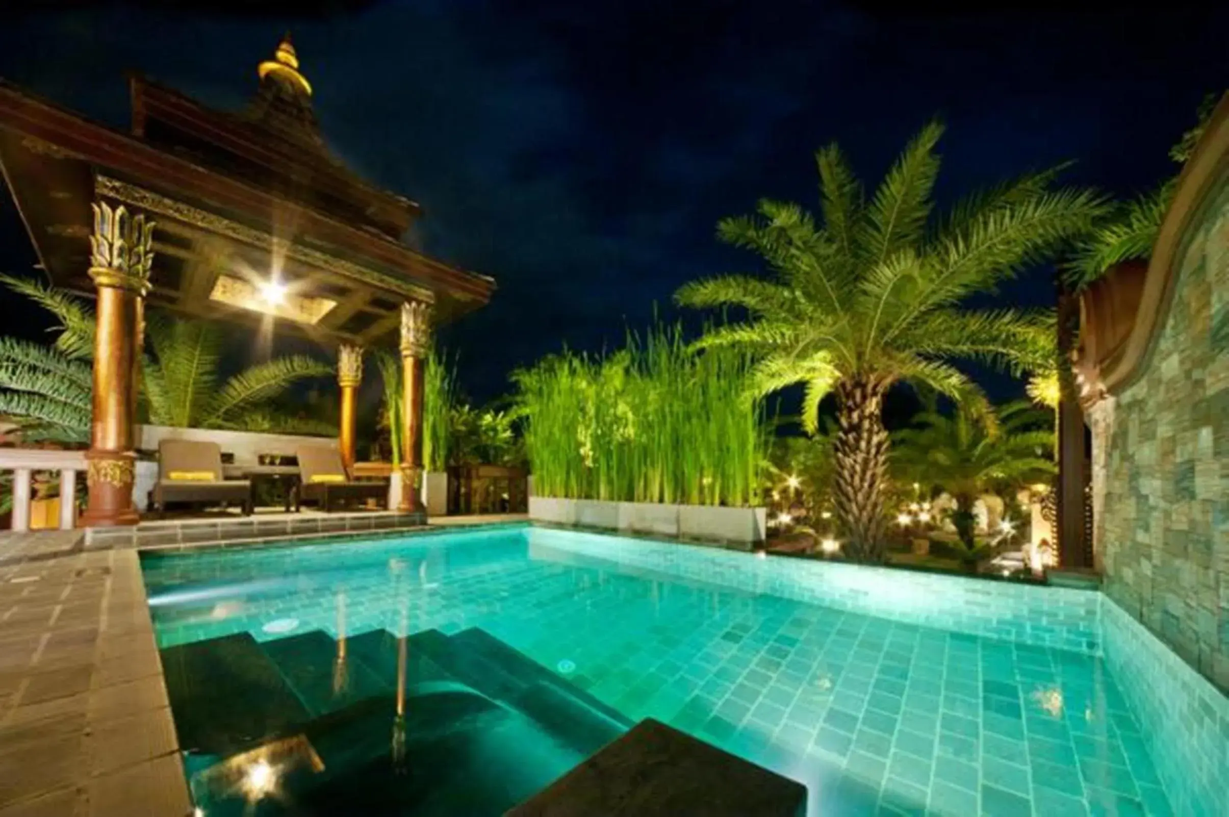 Night, Swimming Pool in Ammatara Pura Pool Villa - SHA Extra Plus