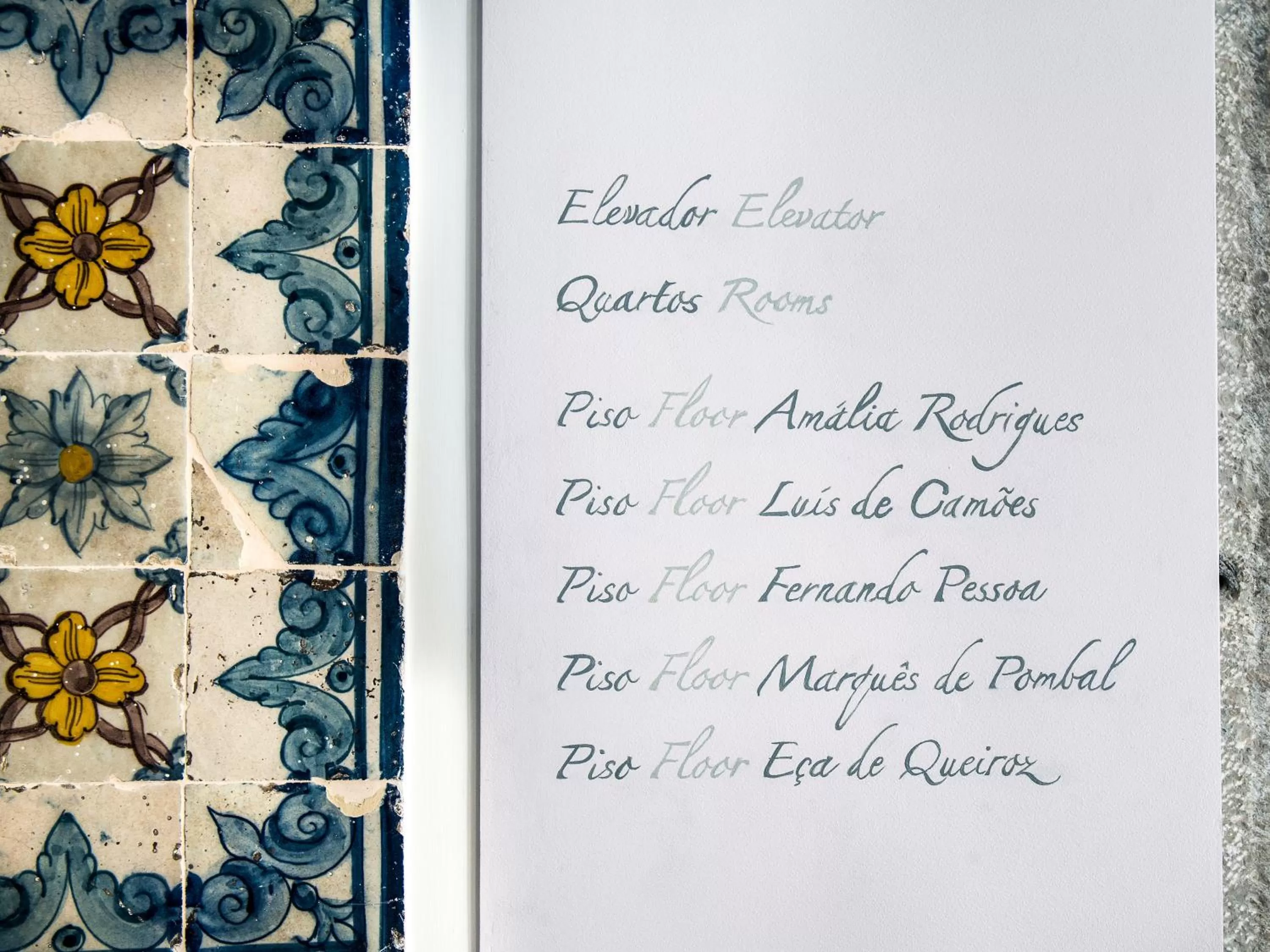 Decorative detail in Lisboa Prata Boutique Hotel