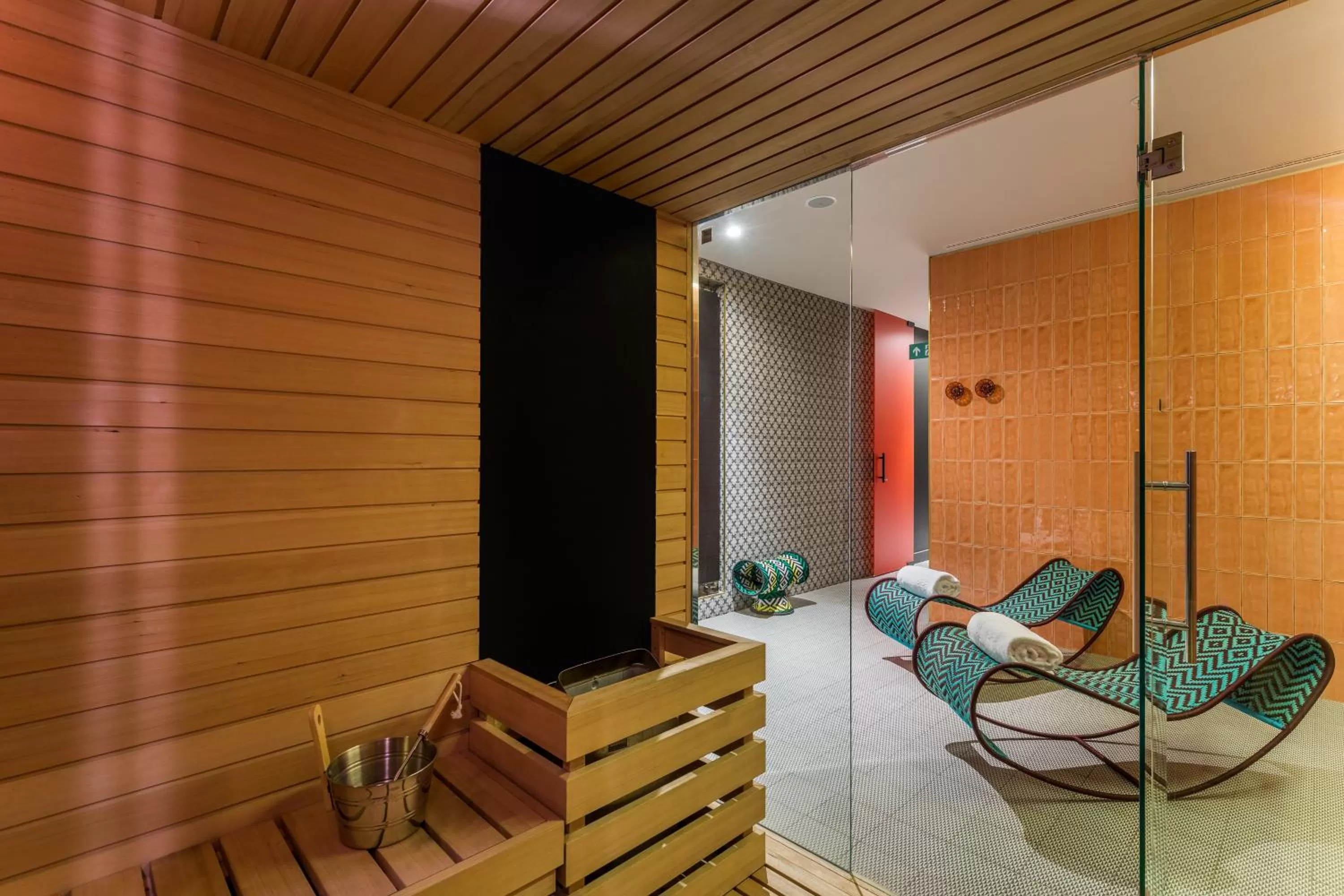 Sauna in Room Mate Collection Giulia, Milan