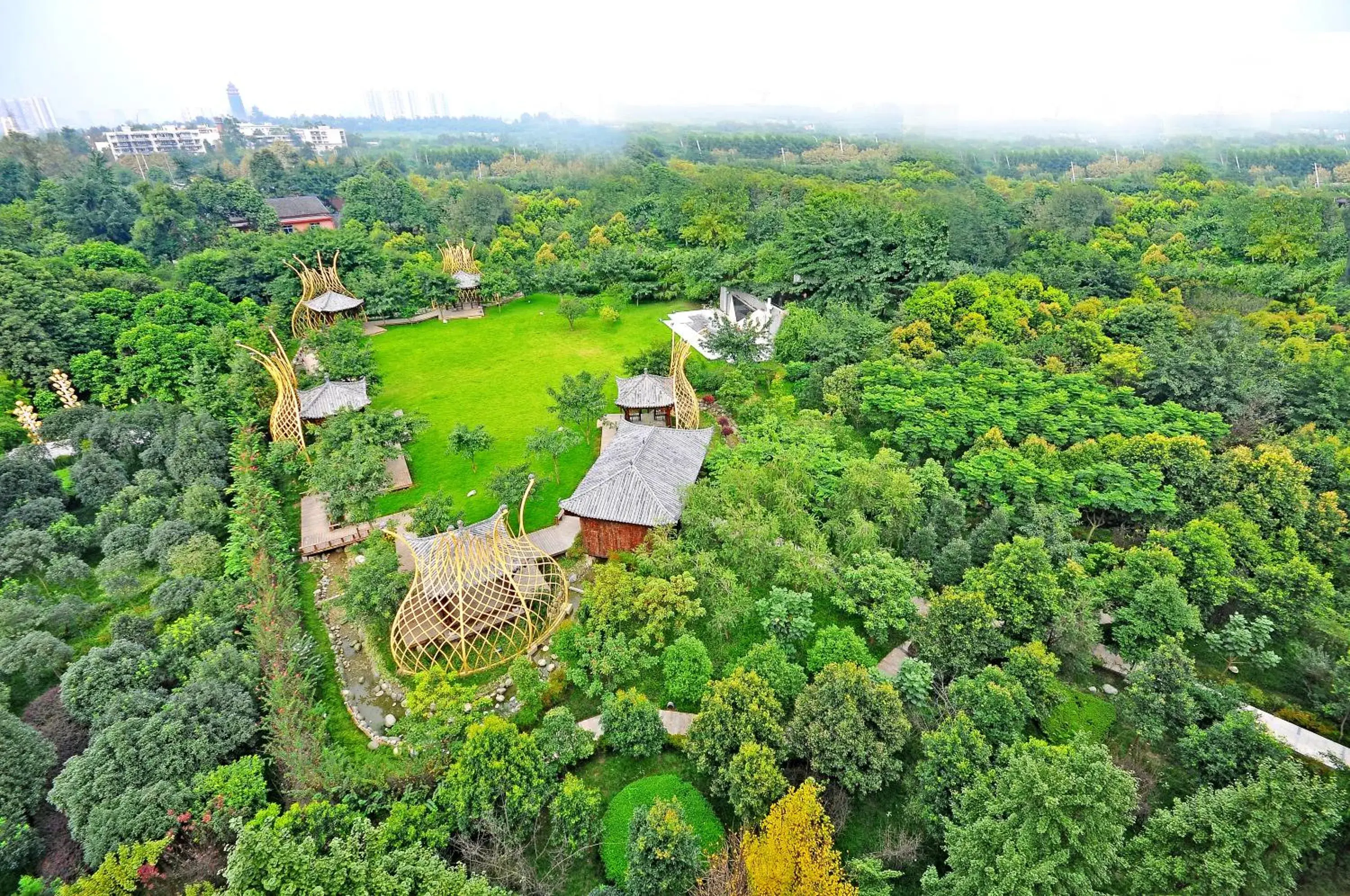 Garden, Bird's-eye View in Wangjiang Hotel