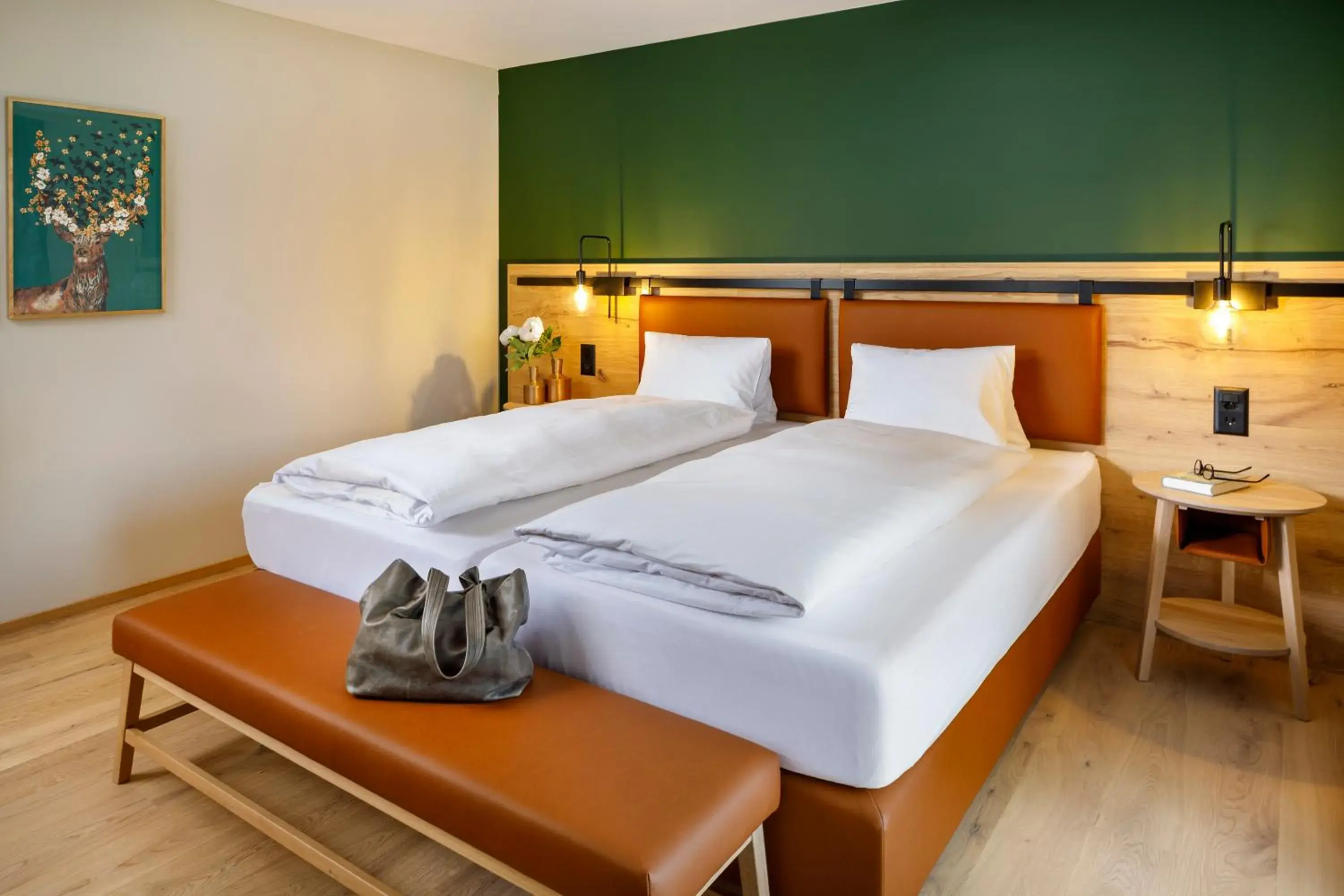 Bedroom, Bed in Hotel Hirschen Wildhaus