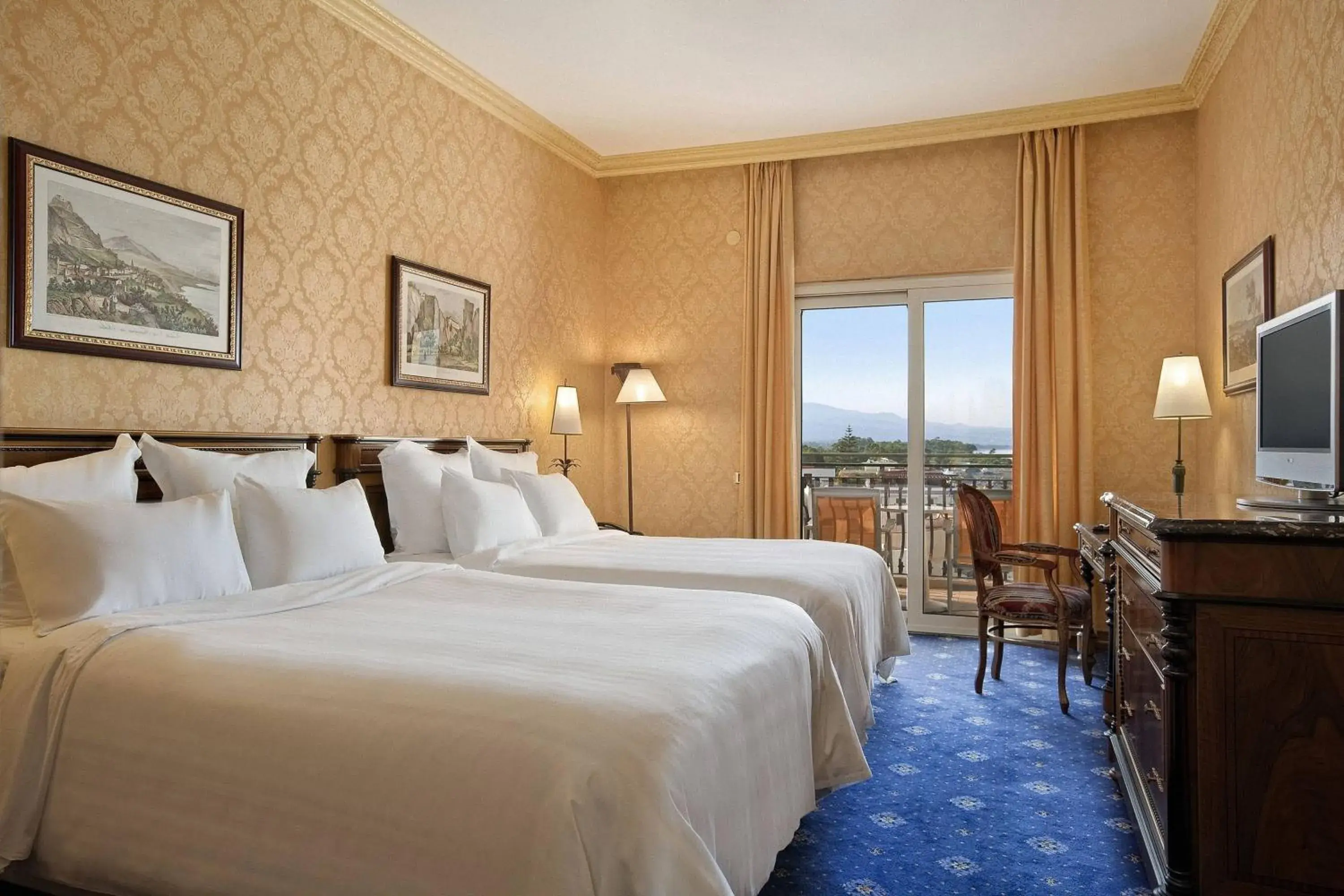 Superior Queen Room with Two Queen Beds, Balcony and Sea View - single occupancy - Low Floor in Delta Hotels by Marriott Giardini Naxos Superior Queen Room with Two Queen Beds, Balcony and Sea View - single occupancy - Low Floor in Delta Hotels by Marriott Giardini Naxos