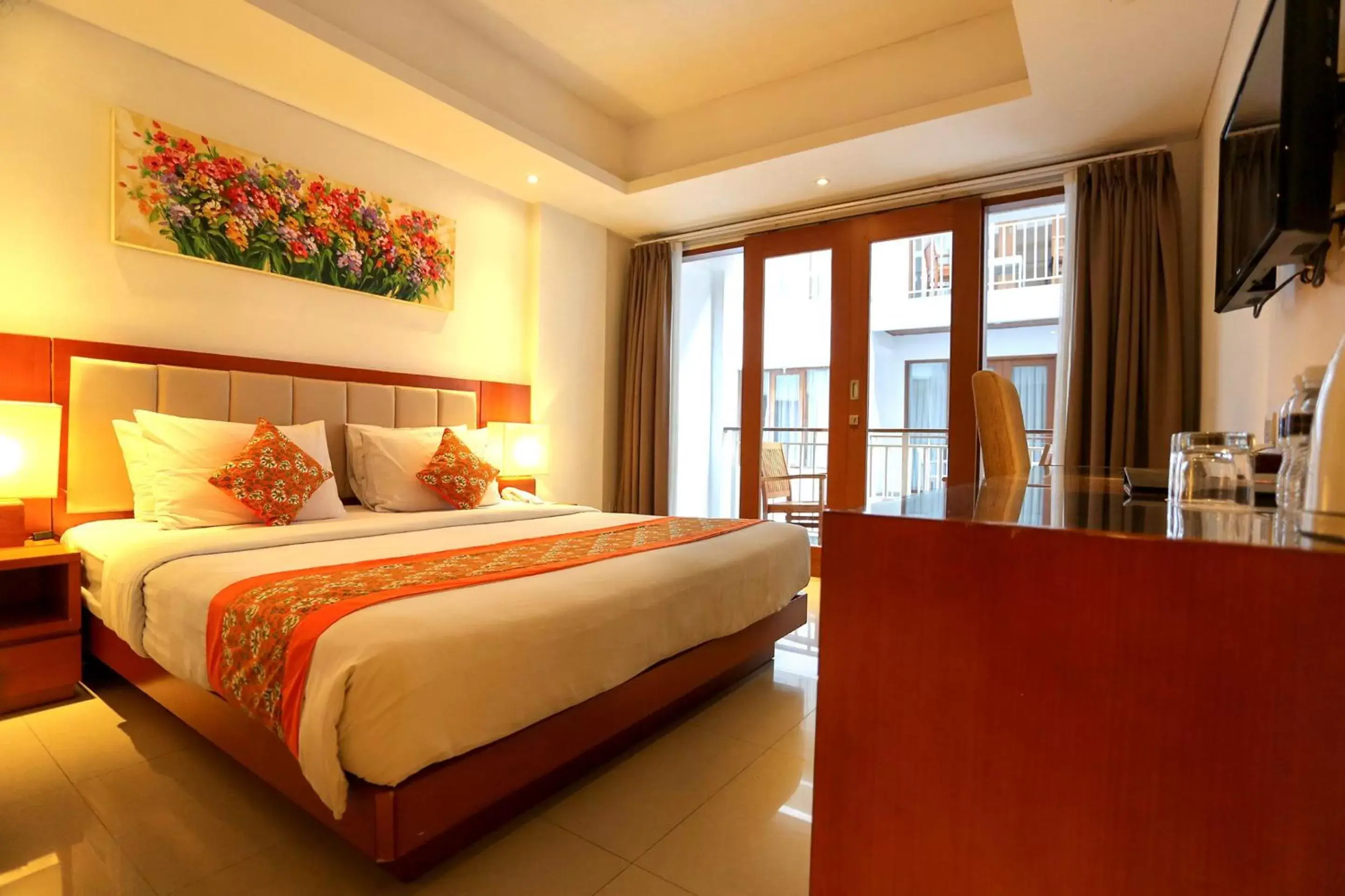 Bedroom, Bed in The Sun Hotel & Spa Legian - CHSE Certified