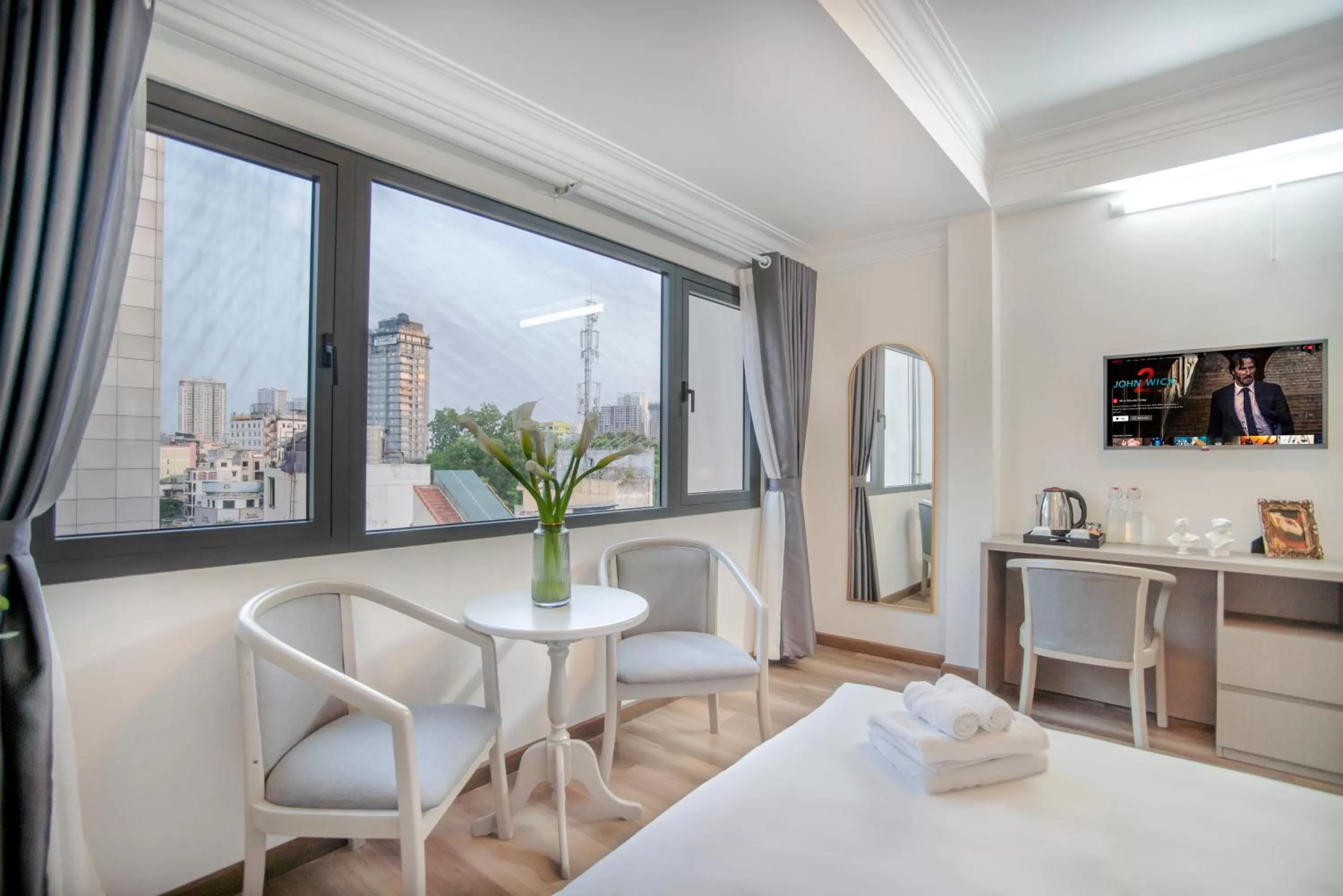 Bed in SAZI BEN THANH Hotel HCM