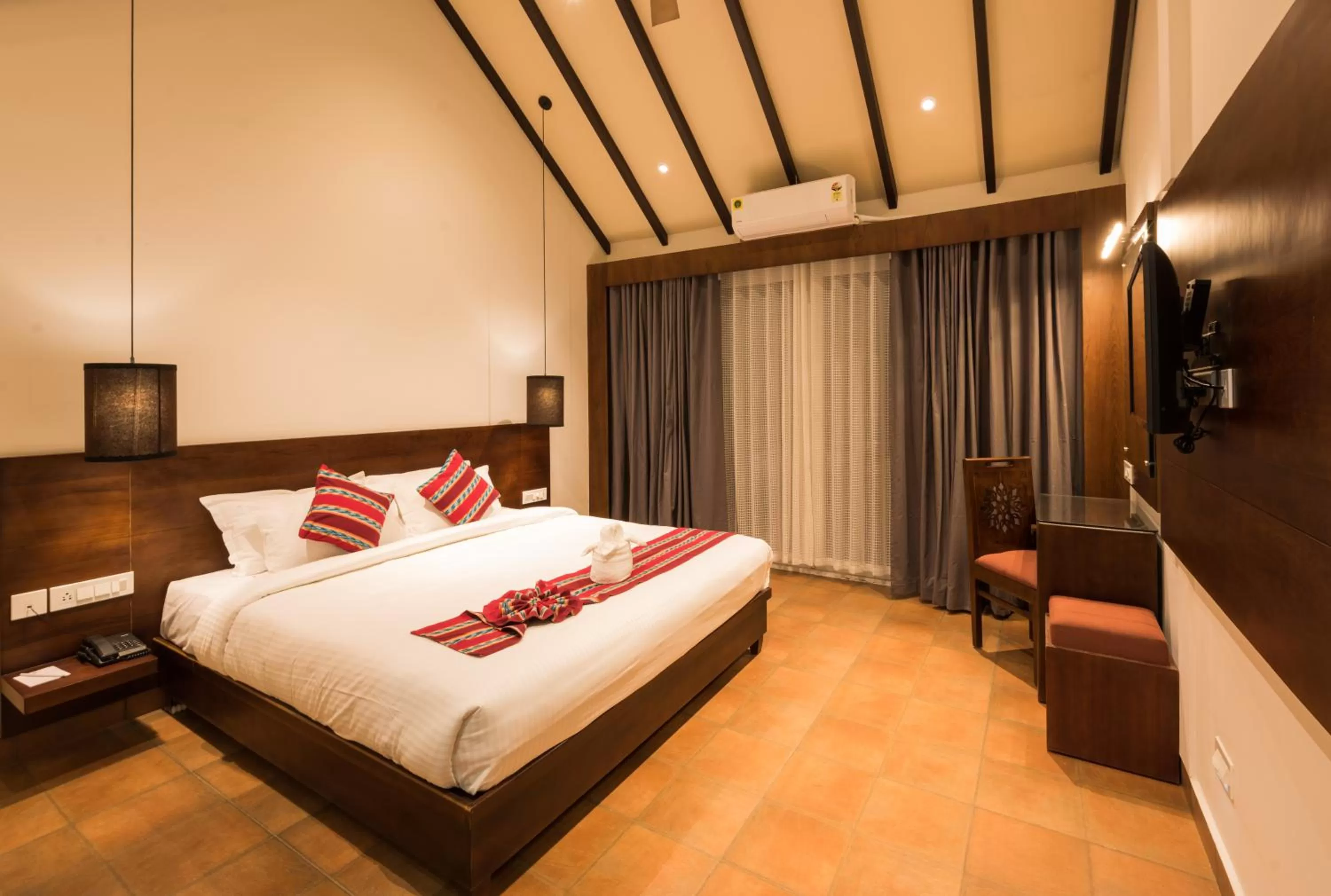 View (from property/room), Bed in Trivers Resort Munnar