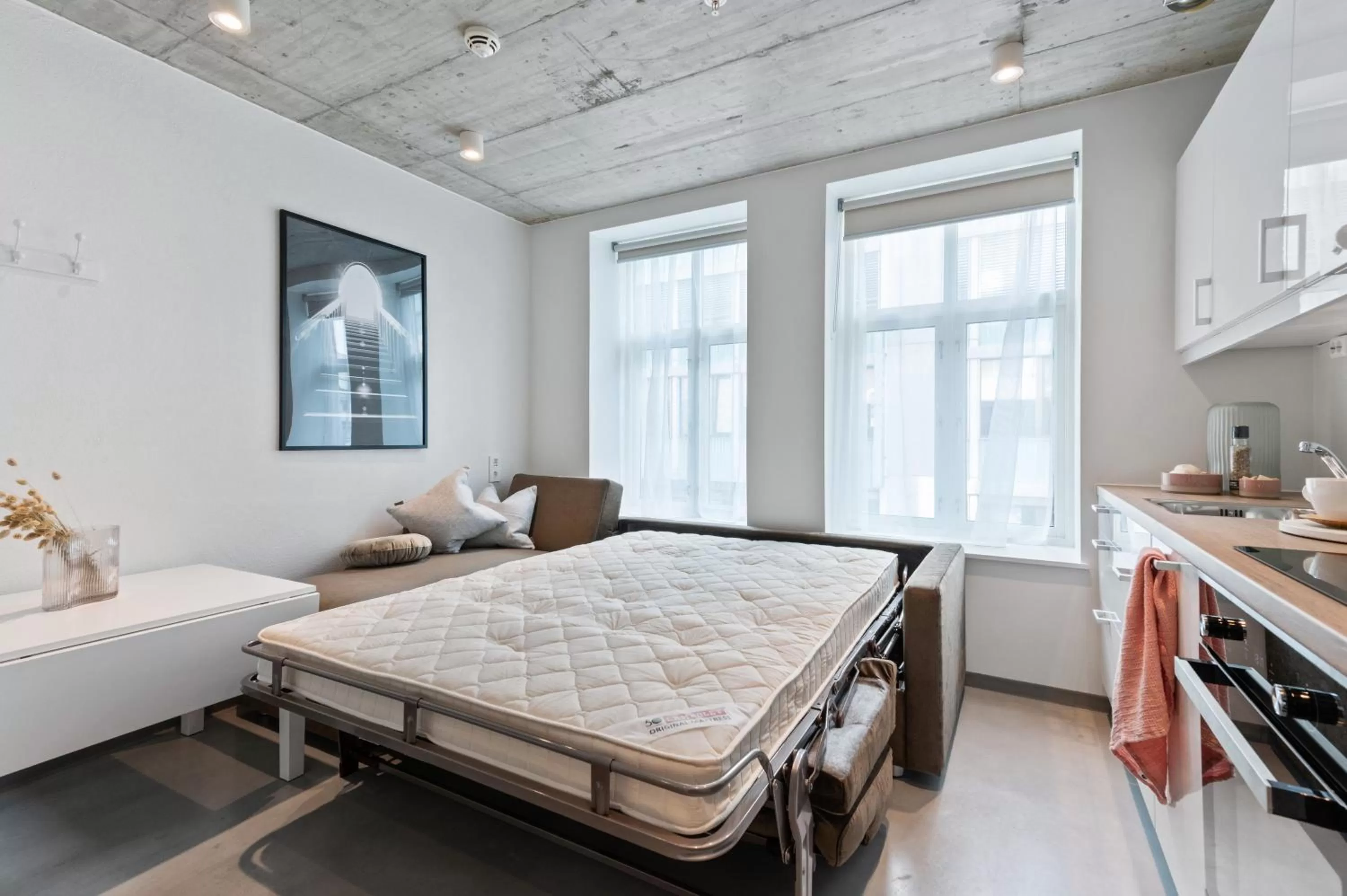 Bed in Aalesund City Apartment