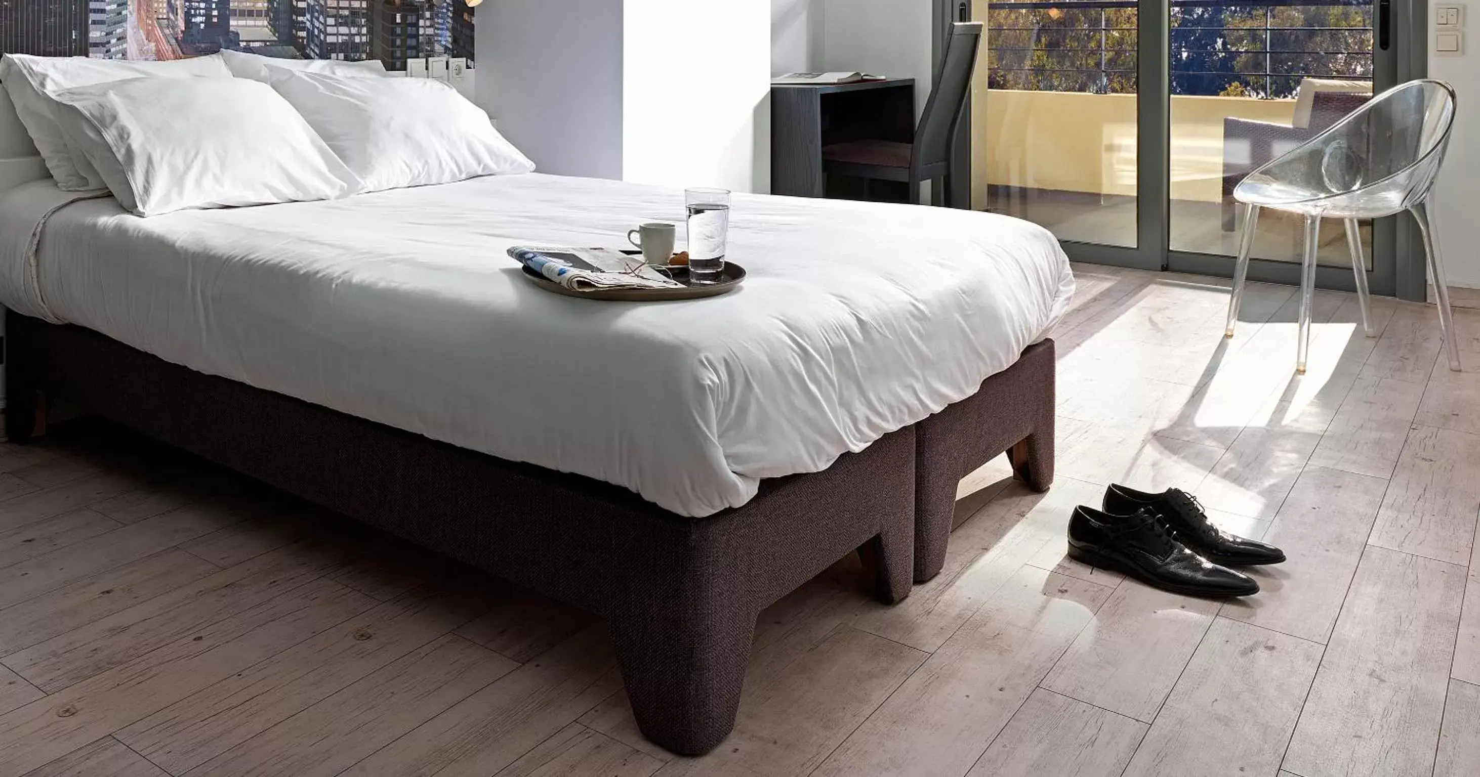 Bed in Airotel Patras Smart