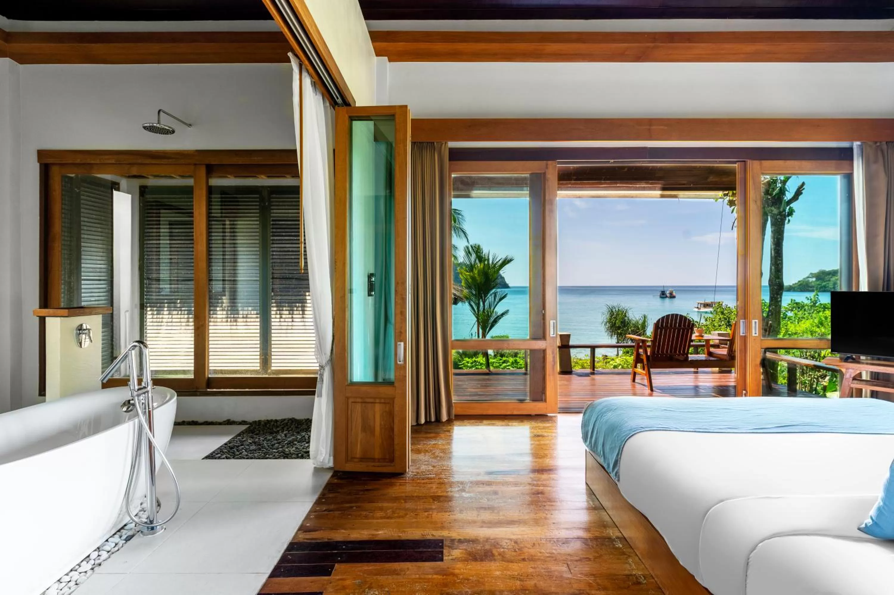 Bedroom, Bed in The Beach Natural Resort Koh Kood