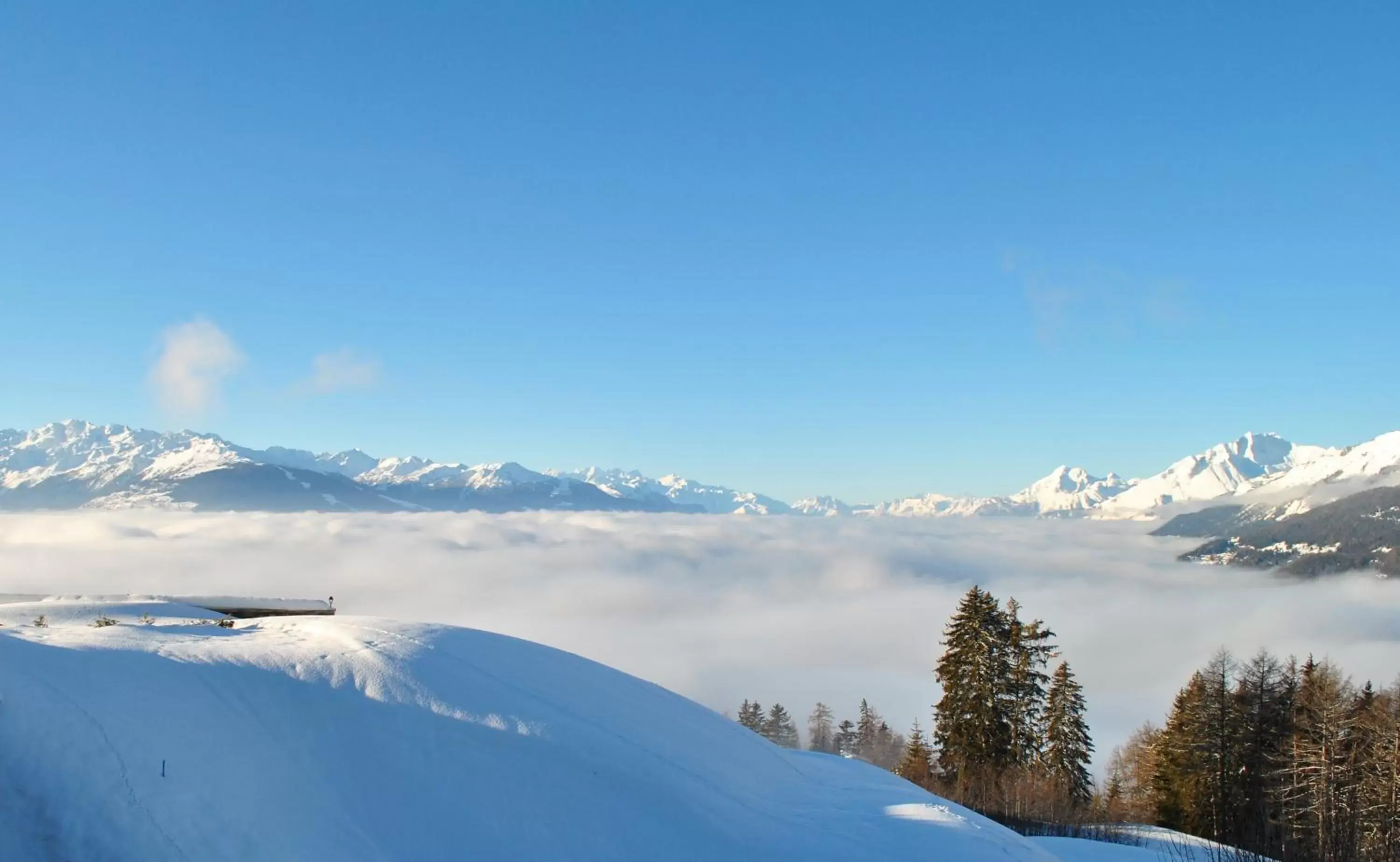 Mountain view, Winter in Les Petits Mélèzes