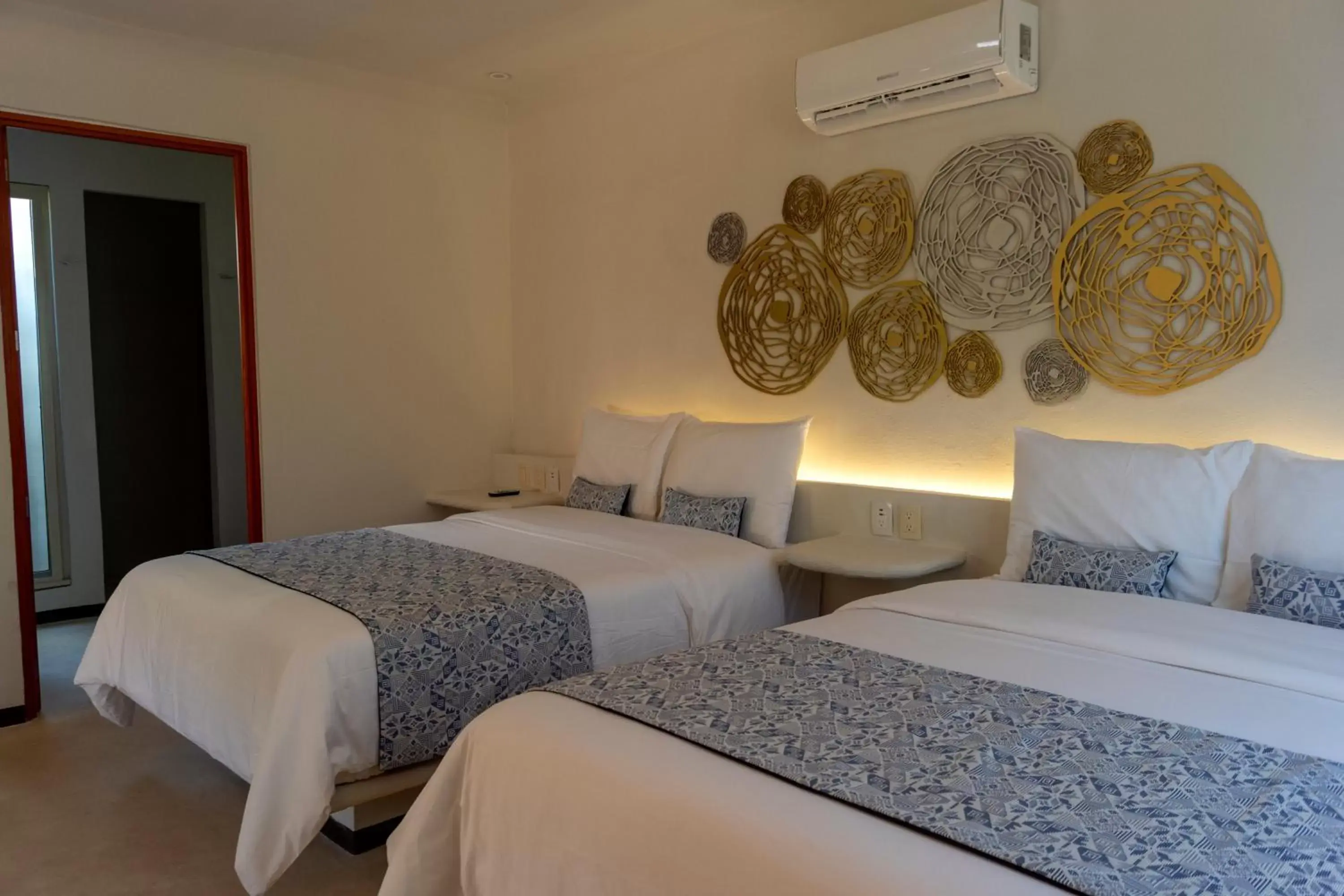 Bed in Hotel Circulo Bacalar
