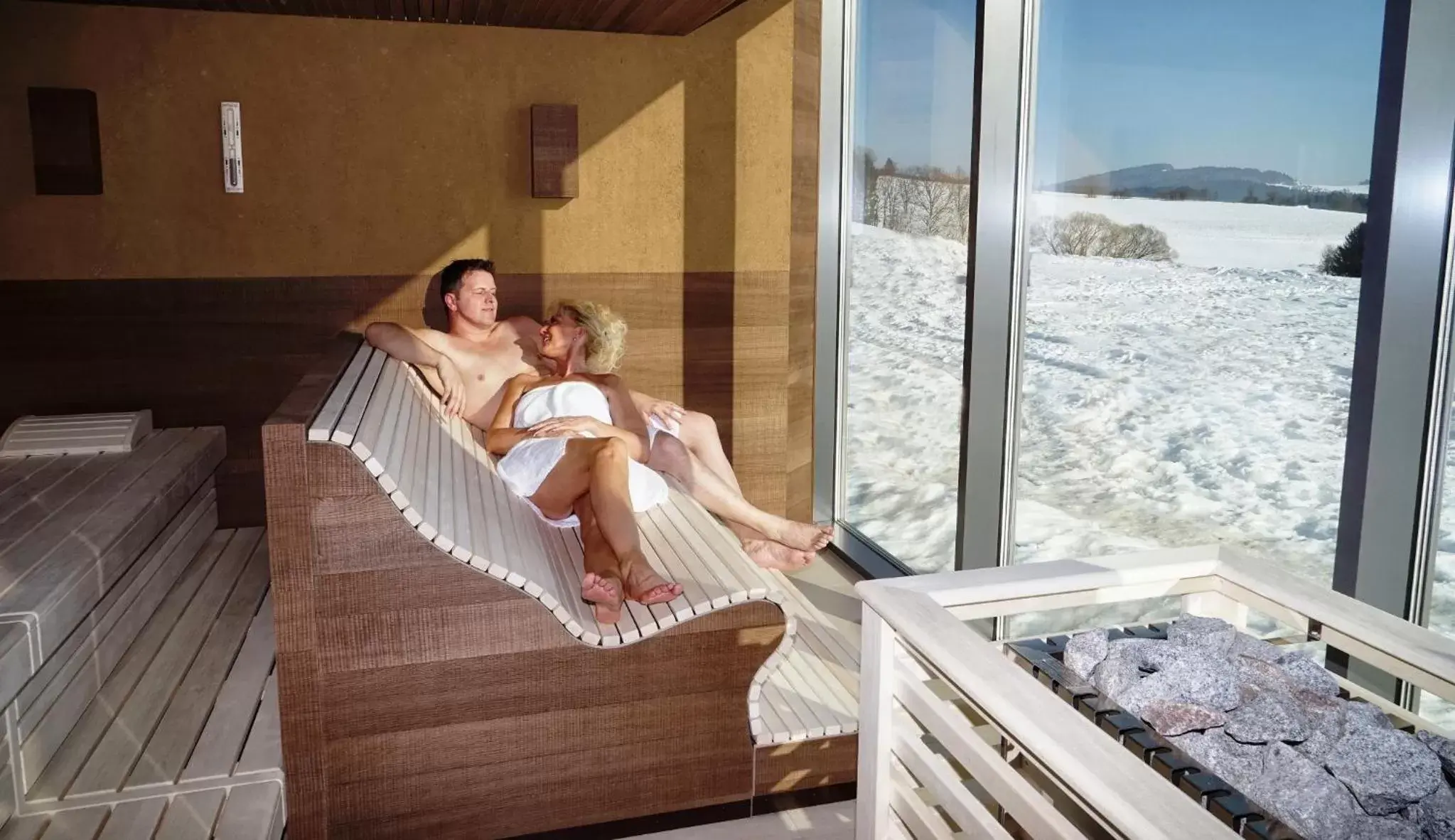 Sauna in Landrefugium Obermüller Balancehotel