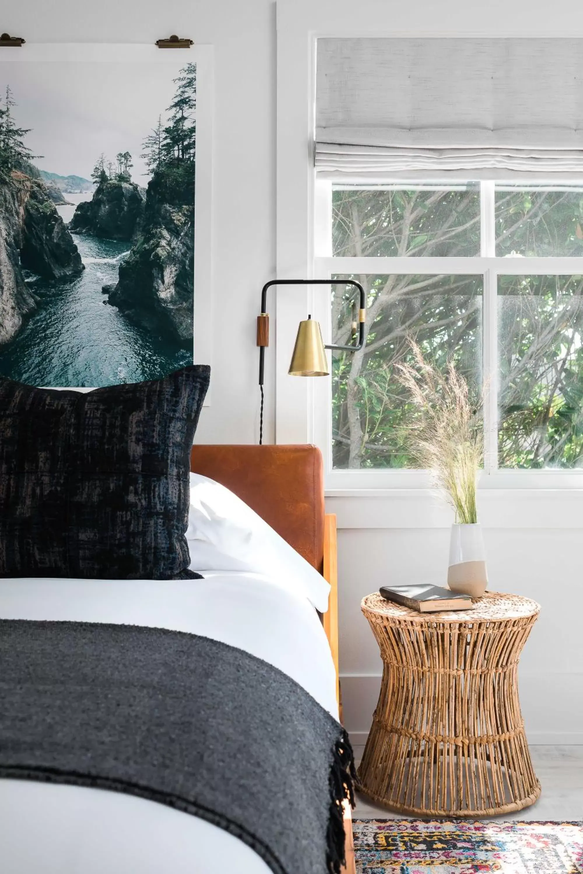 Decorative detail, Bed in Inns of Mendocino Decorative detail, Bed in Inns of Mendocino