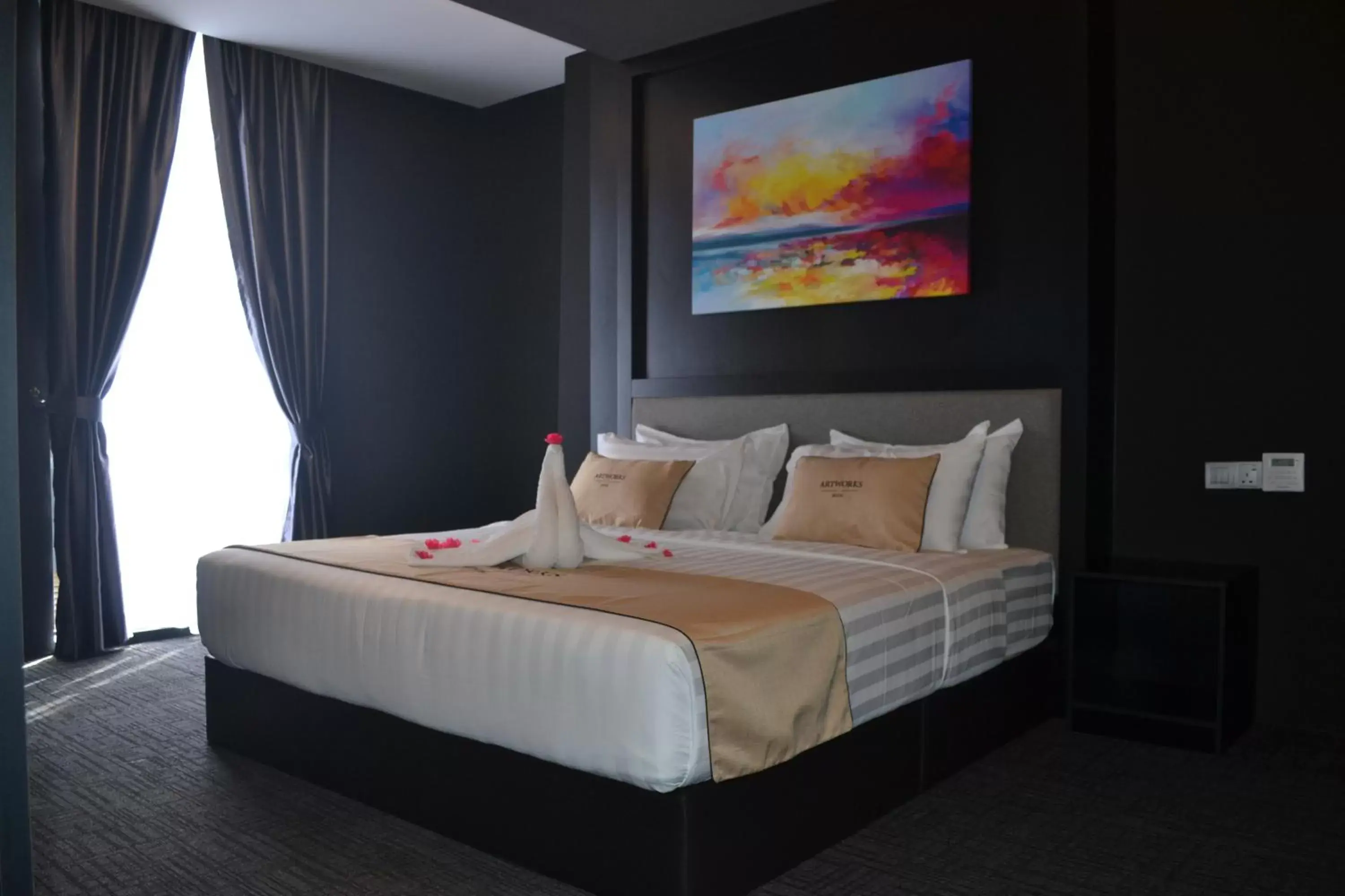 Bed in Artworks Hotel Ipoh