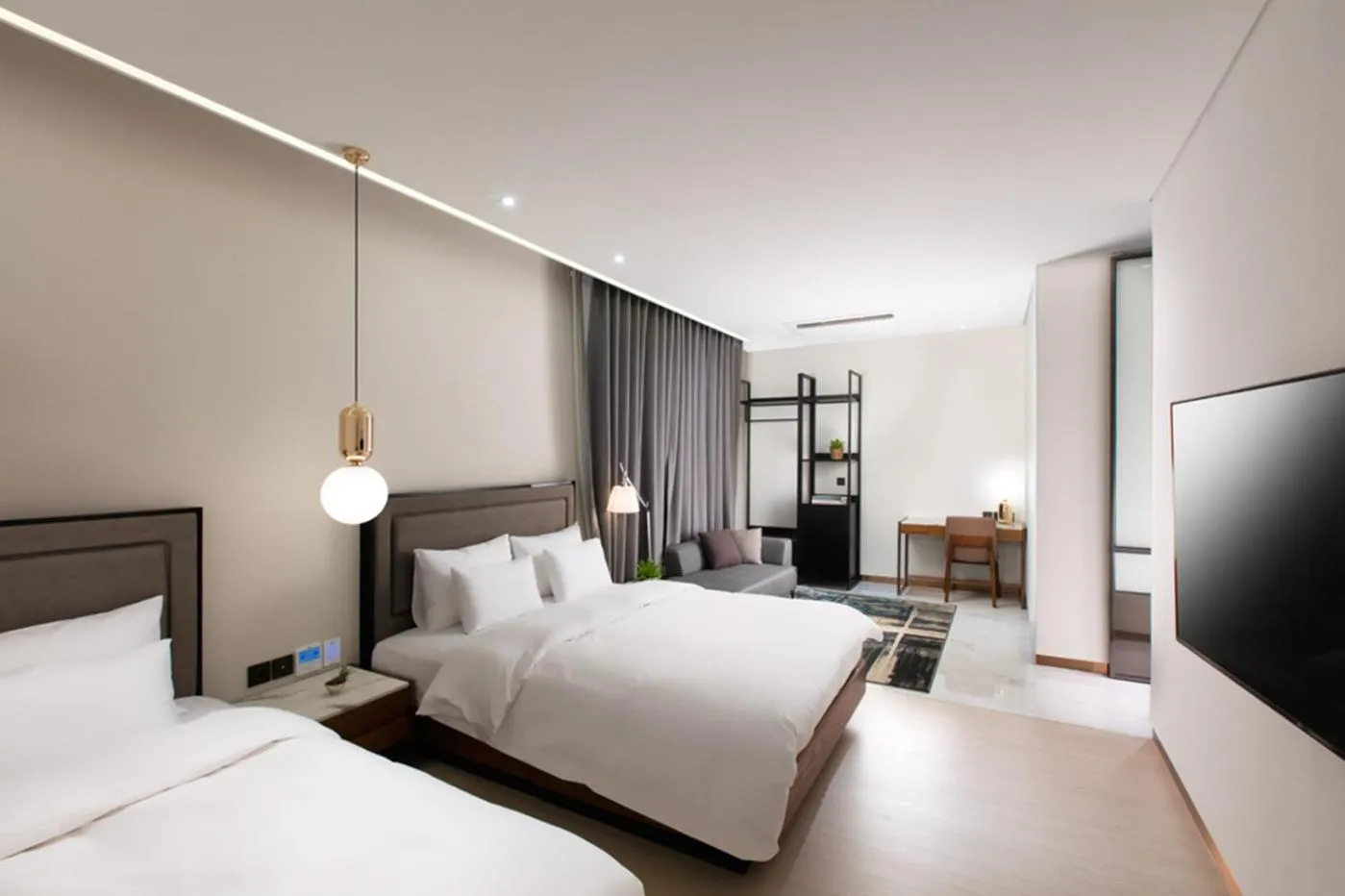 Bed in N Bridge Hotel JEON JU