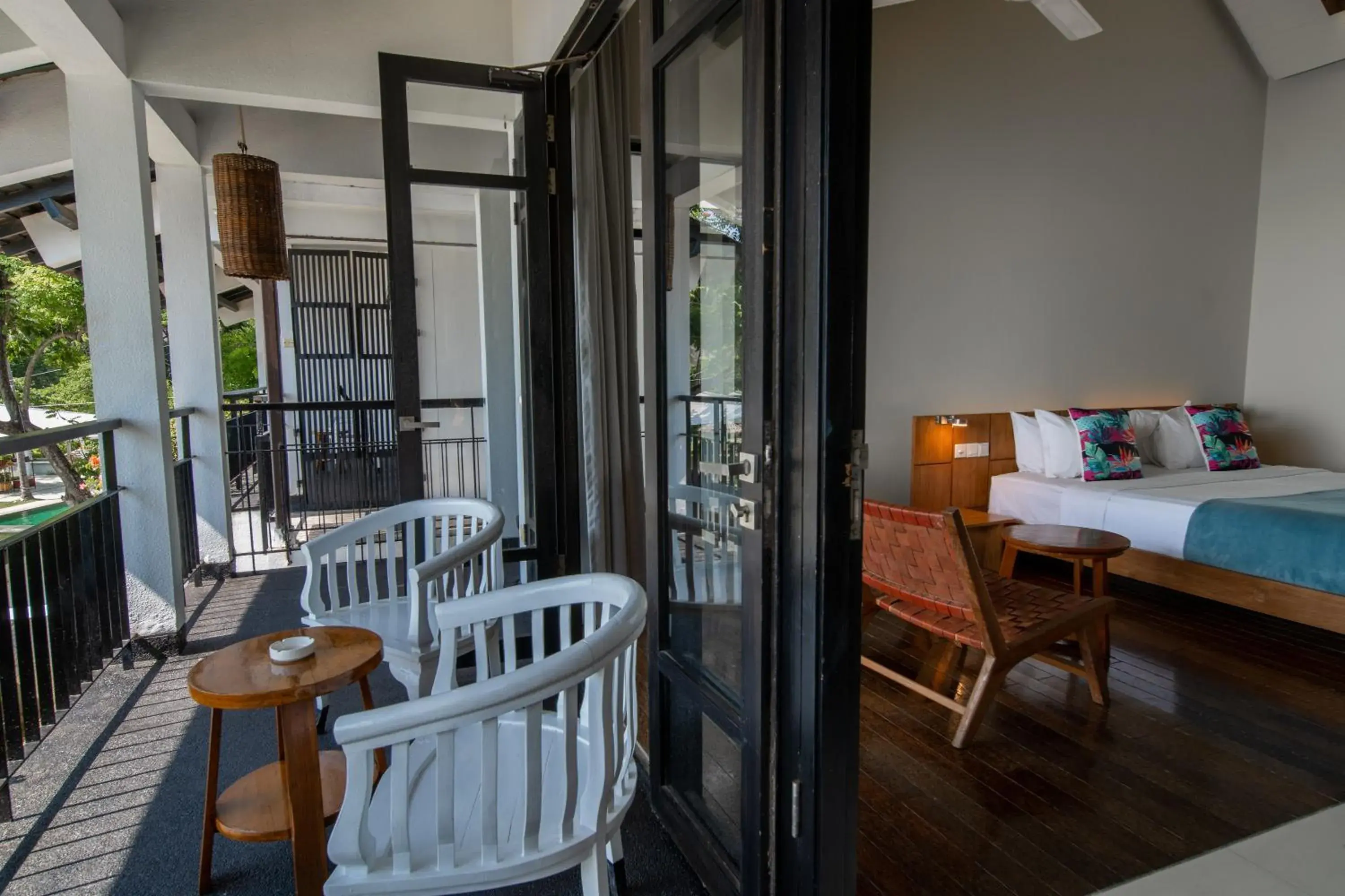 Balcony/Terrace, Bed in Turi Beach Resort Balcony/Terrace, Bed in Turi Beach Resort