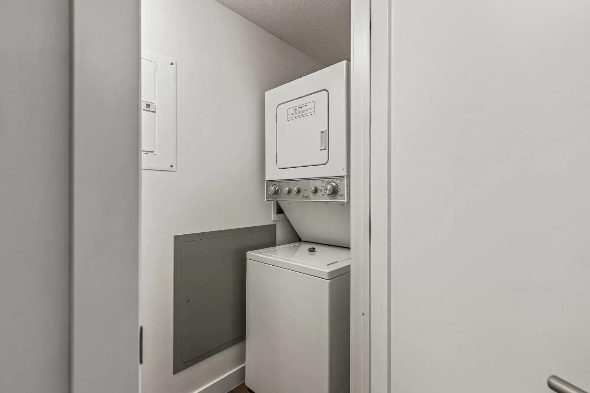 washing machine, Bathroom in Basecamp Resorts Canmore