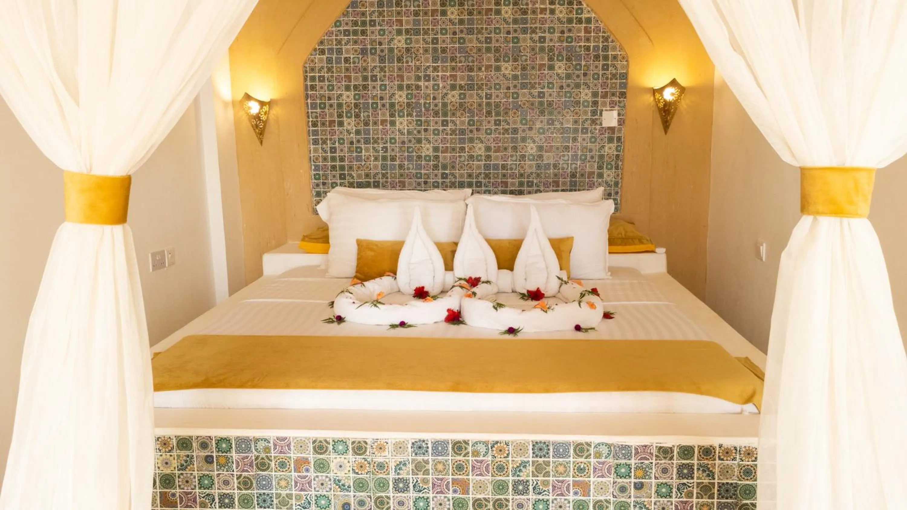 Bed in Nungwi Garden Boutique Hotel