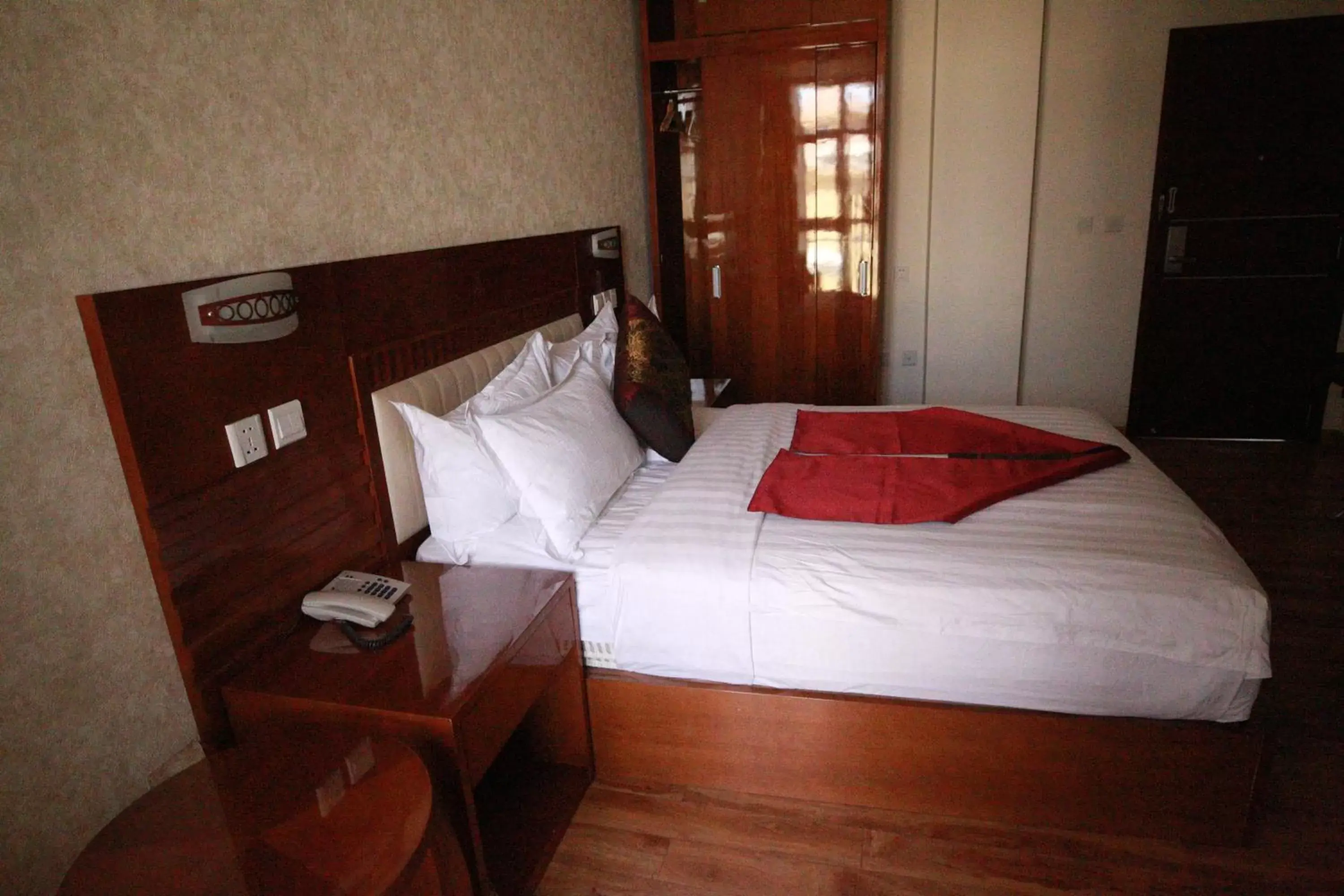 Bed in Marcen Addis Hotel