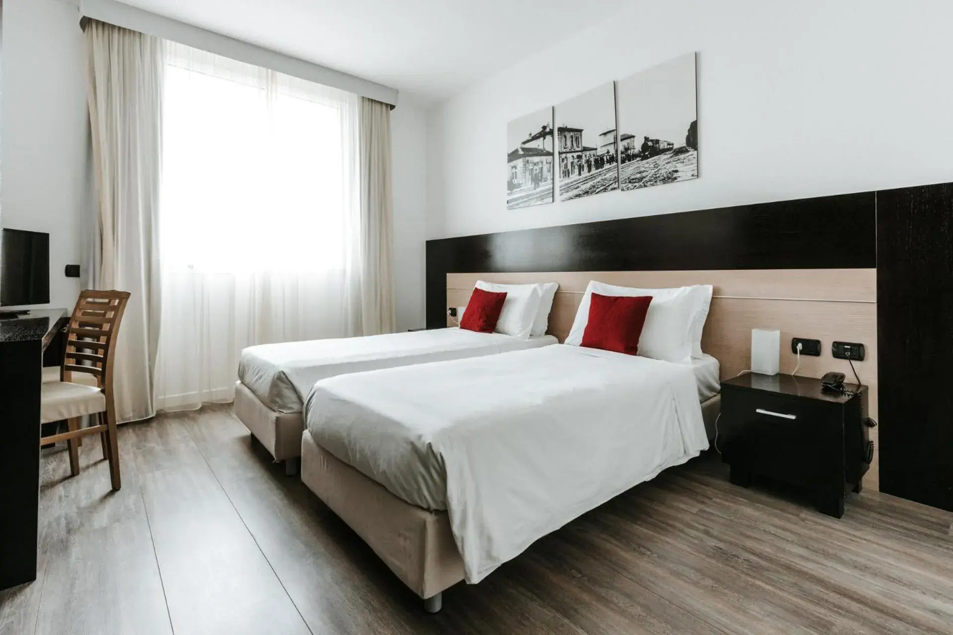 Bed in Hotel Carpi