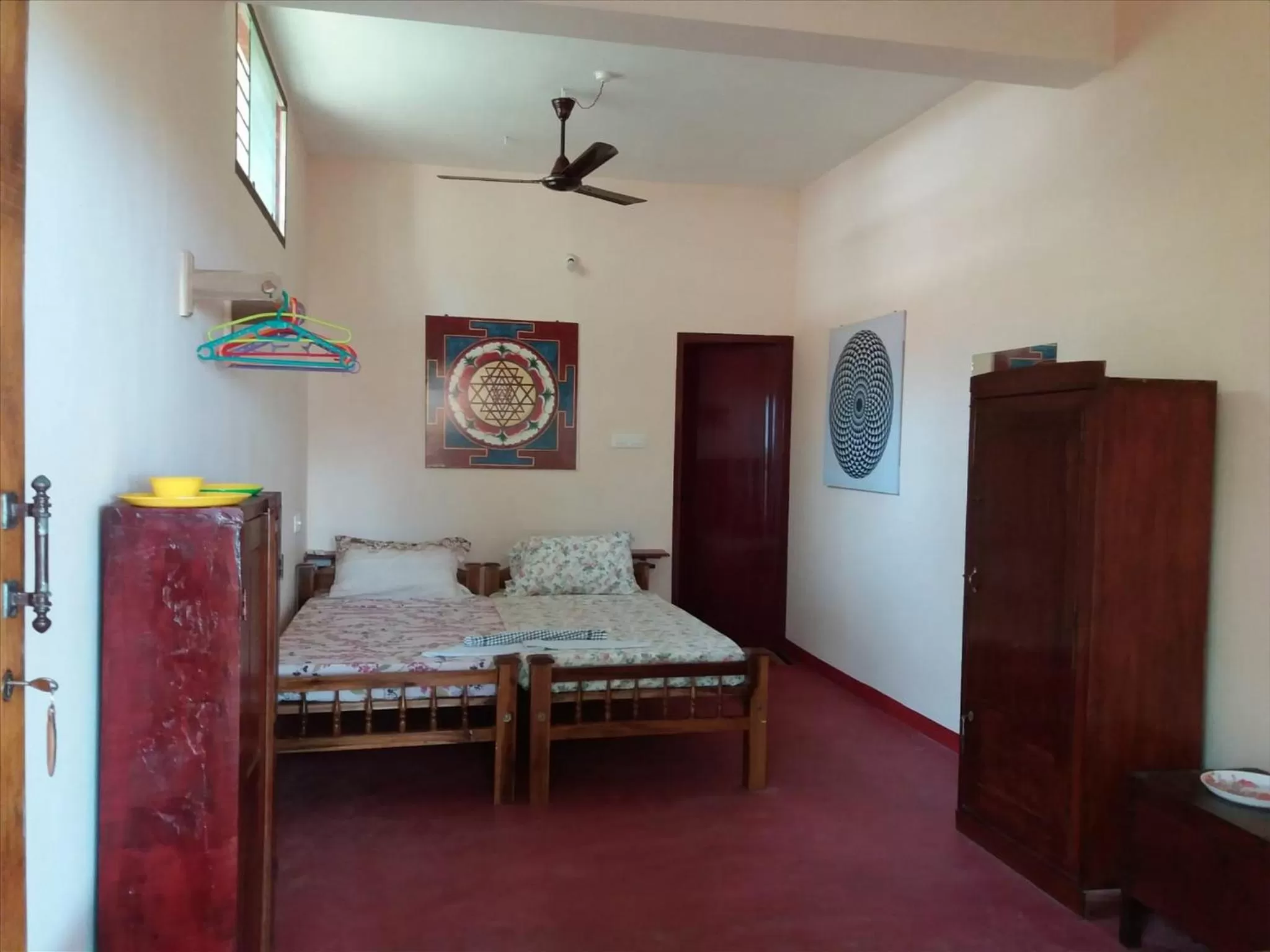 Bed in Sukriti beach Resort