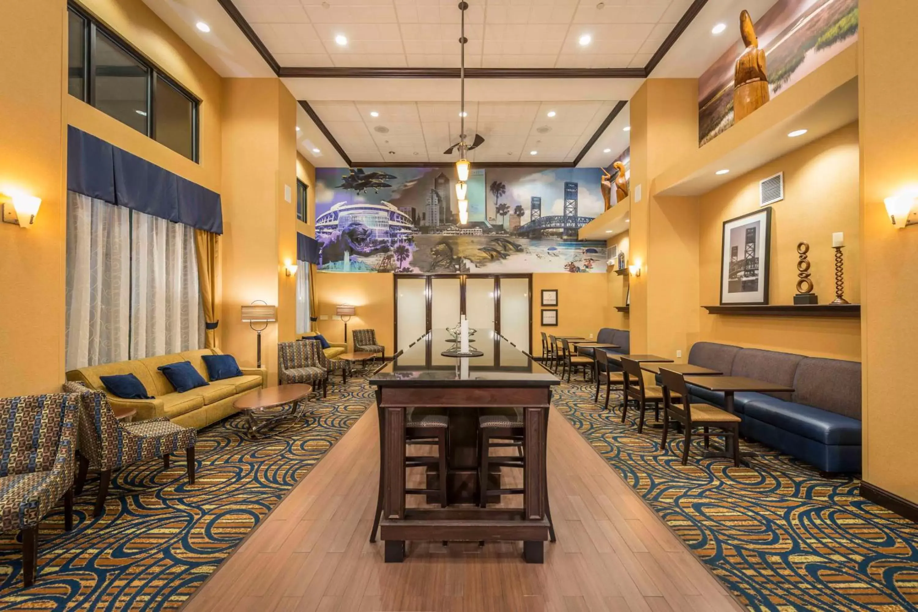 Lobby or reception, Lounge/Bar in Hampton Inn & Suites Jacksonville South - Bartram Park