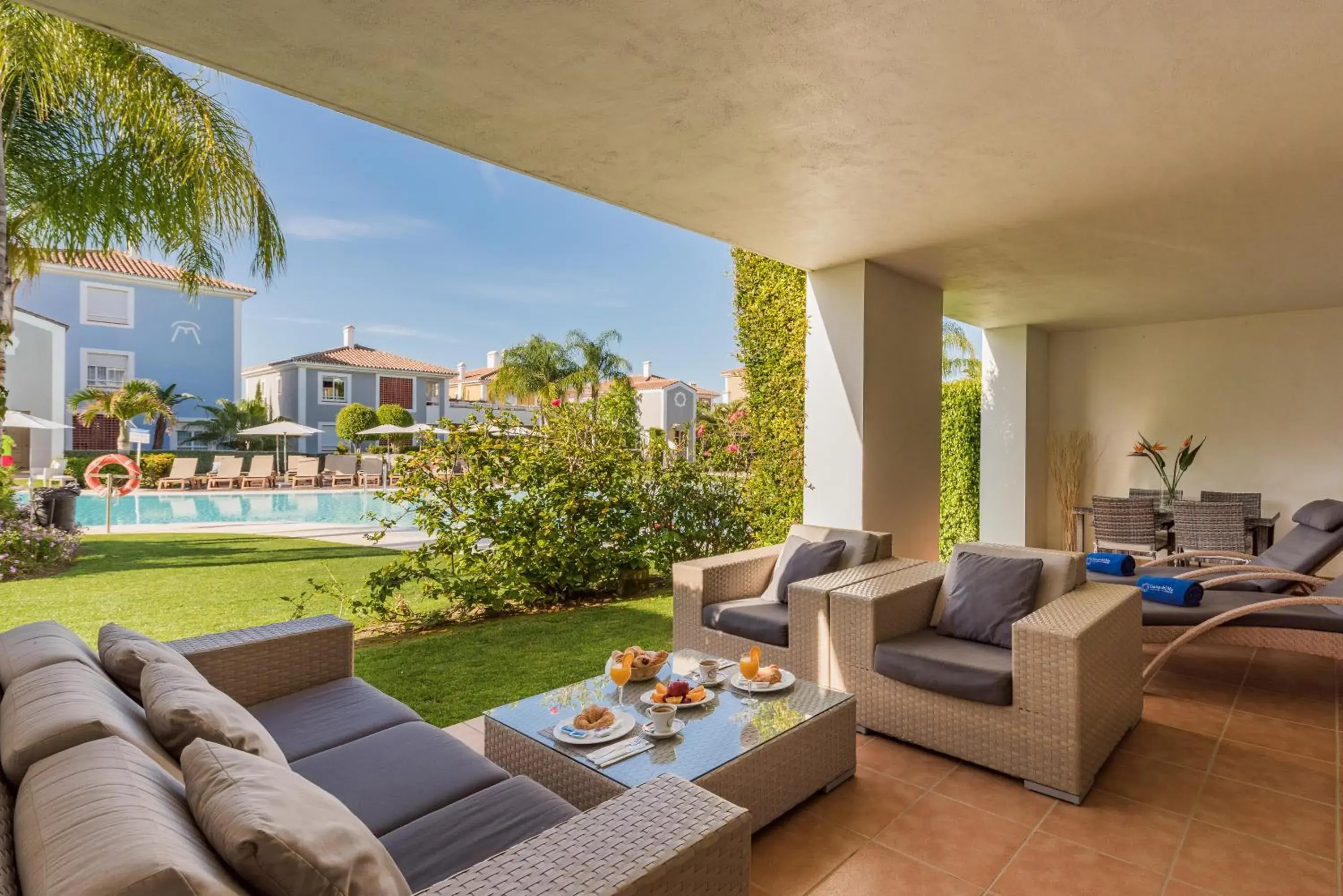 View (from property/room), Seating Area in Cortijo Del Mar Resort