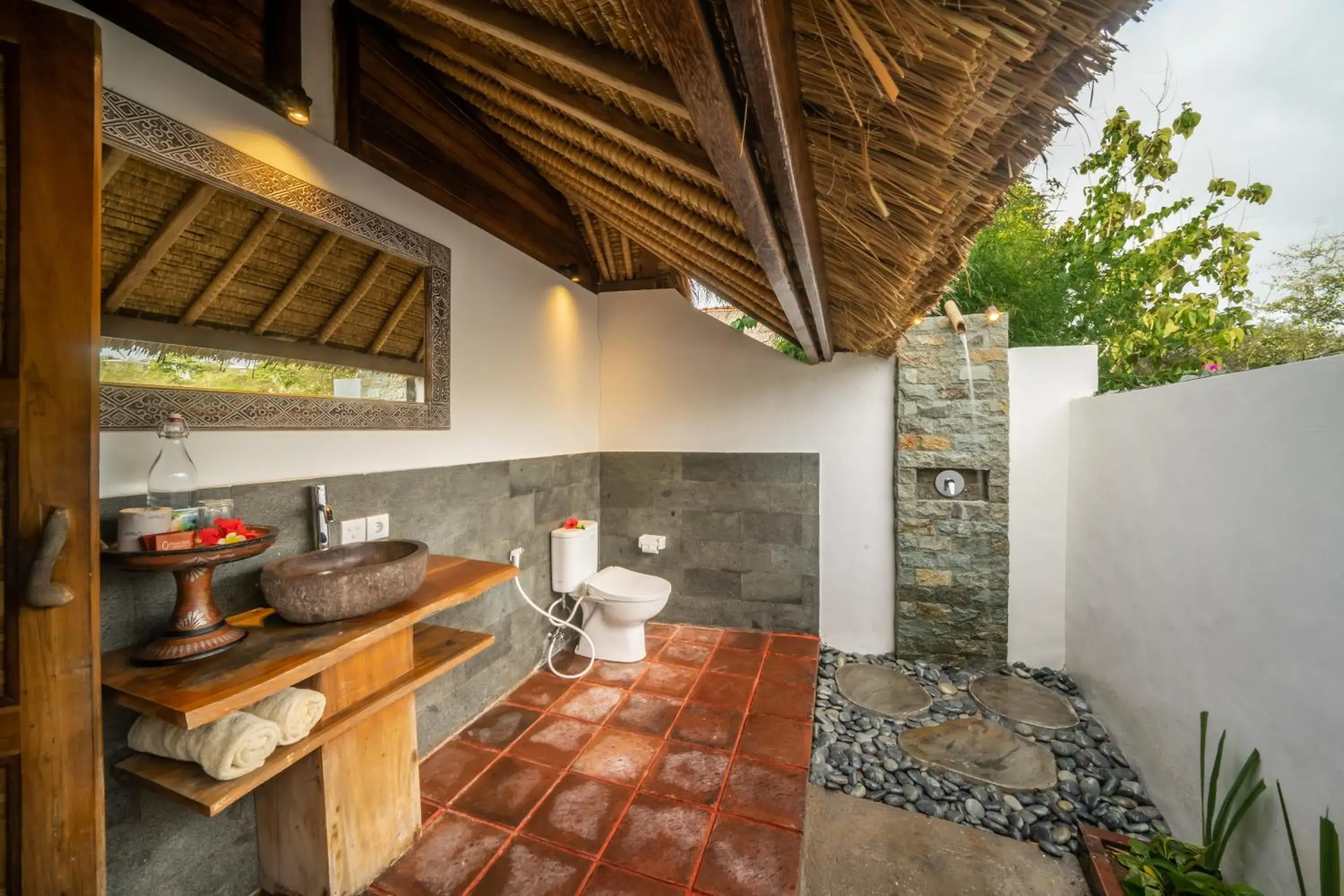 Bathroom in Flower Bud Bungalow Balangan