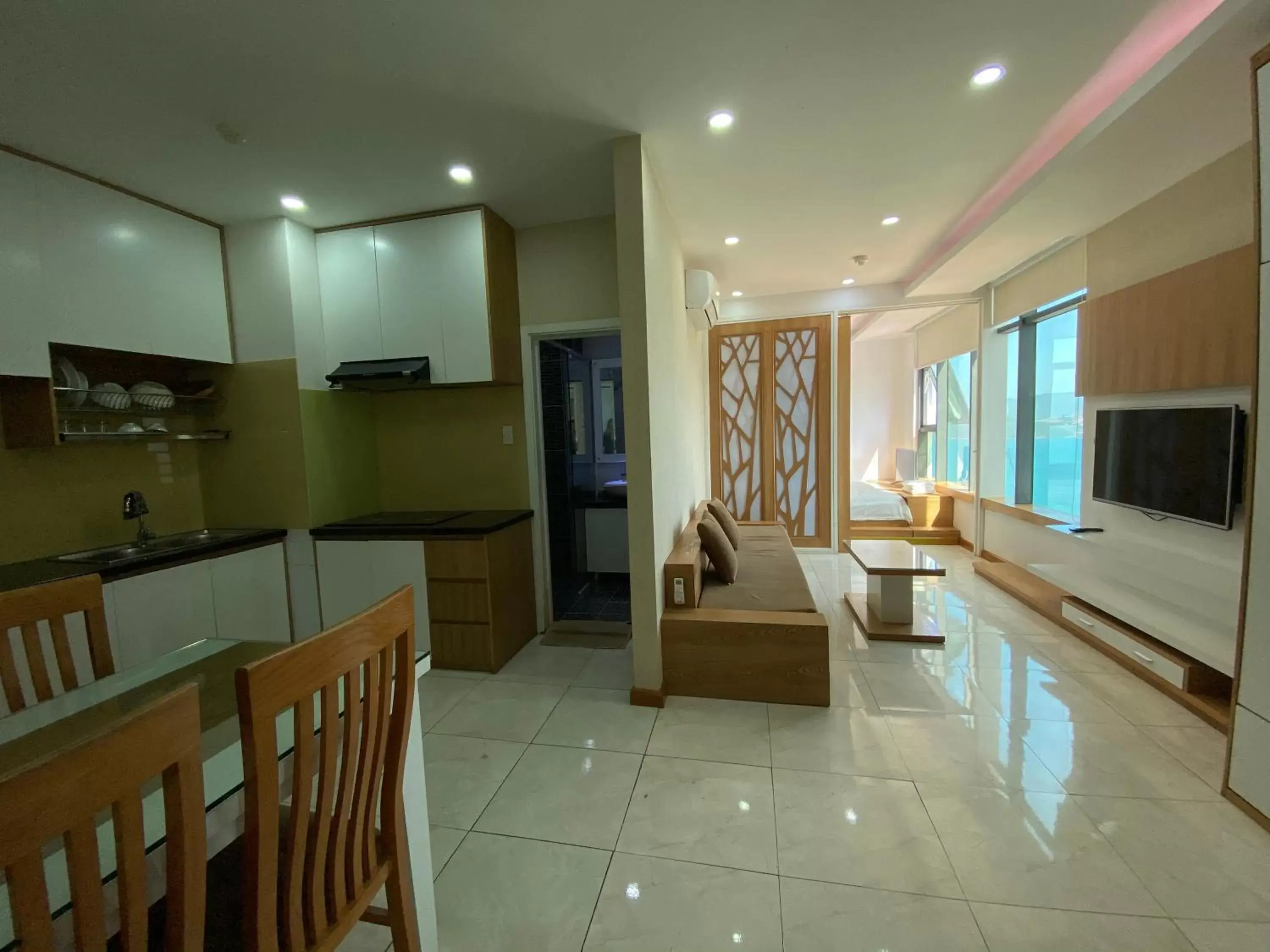 Living room, Dining Area in Gold Ocean Apartment