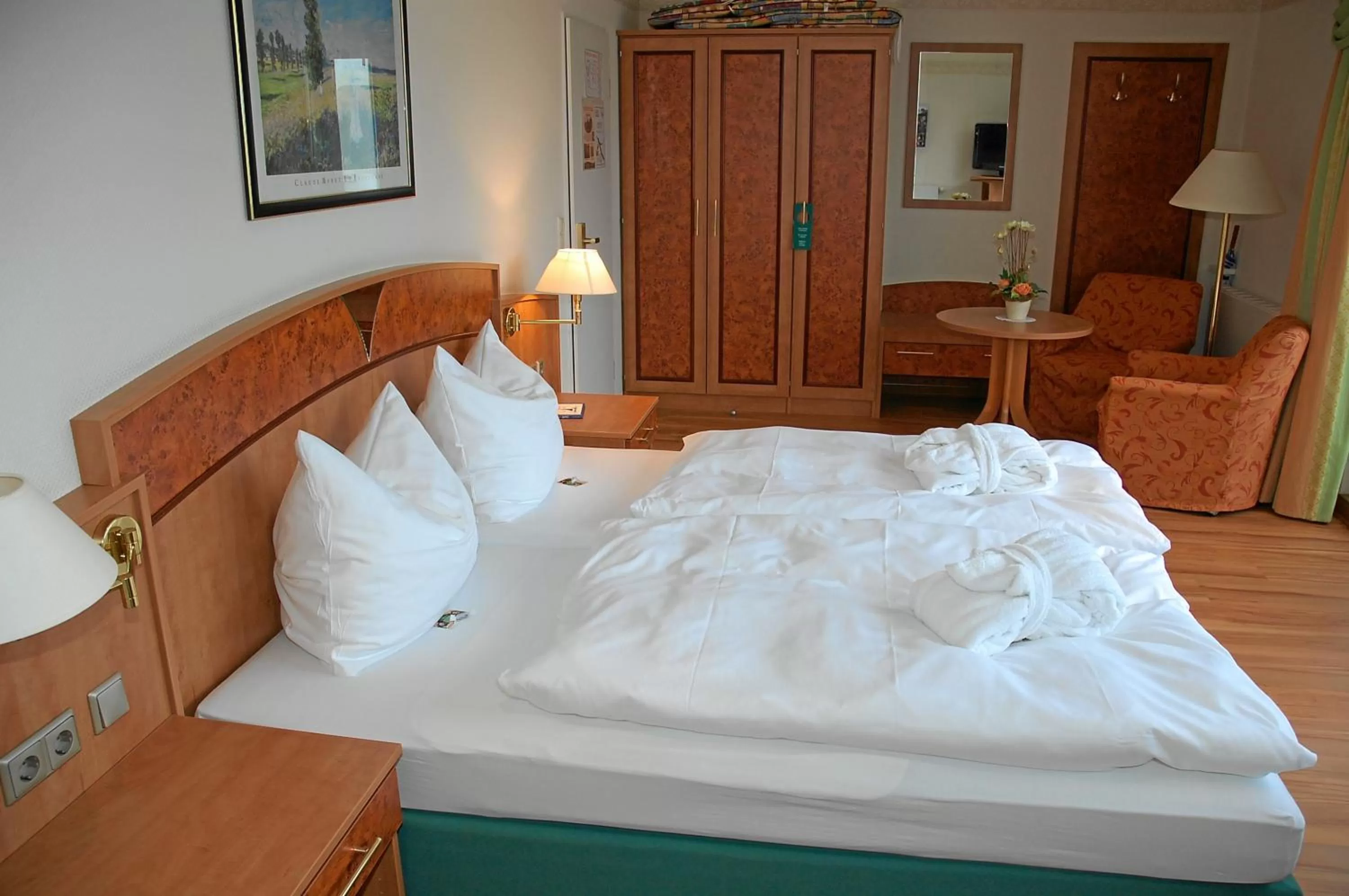 Bed in Seehotel Fährhaus