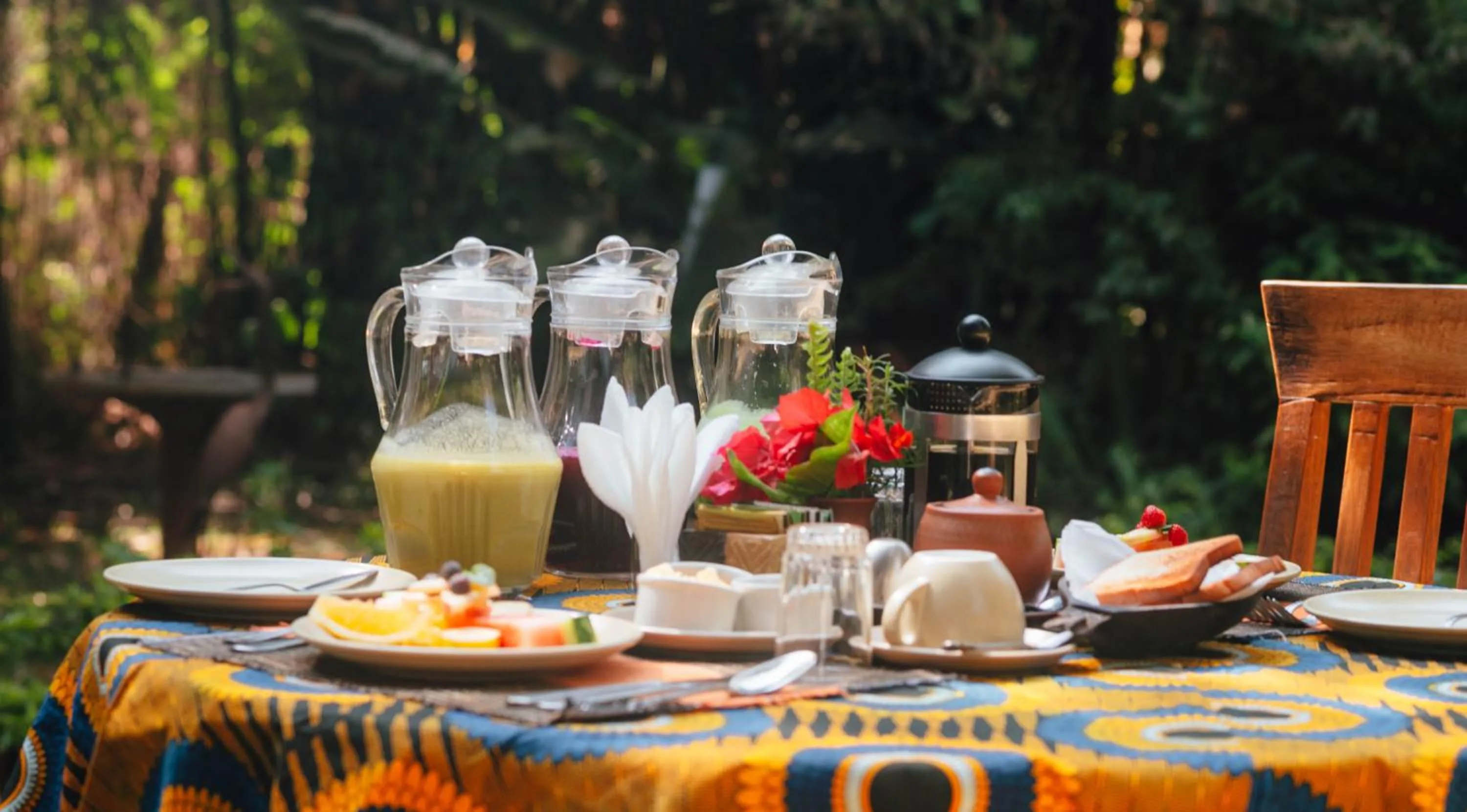 Continental breakfast in Octagon Lodge