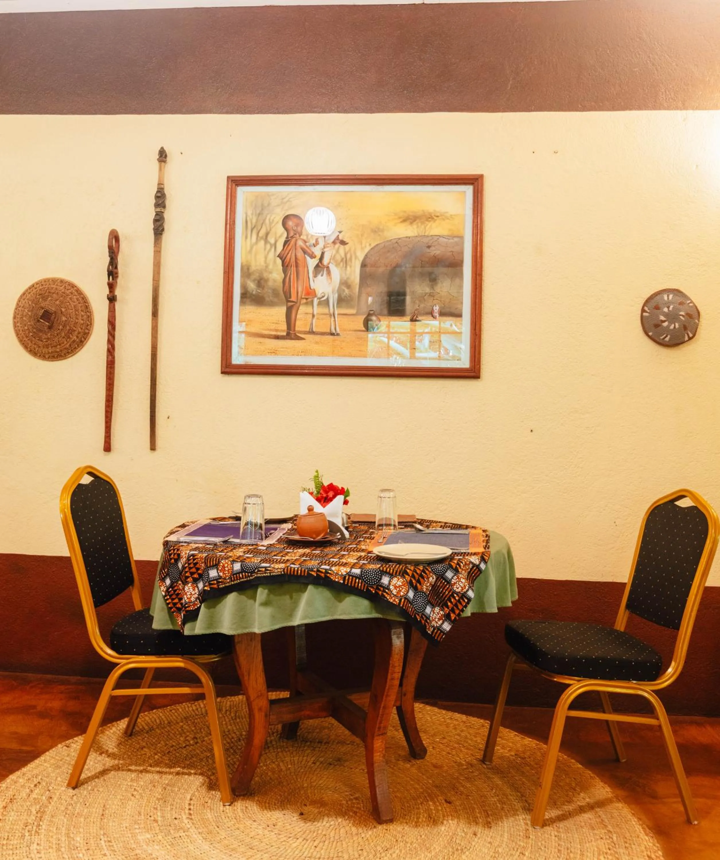 Dining area in Octagon Lodge