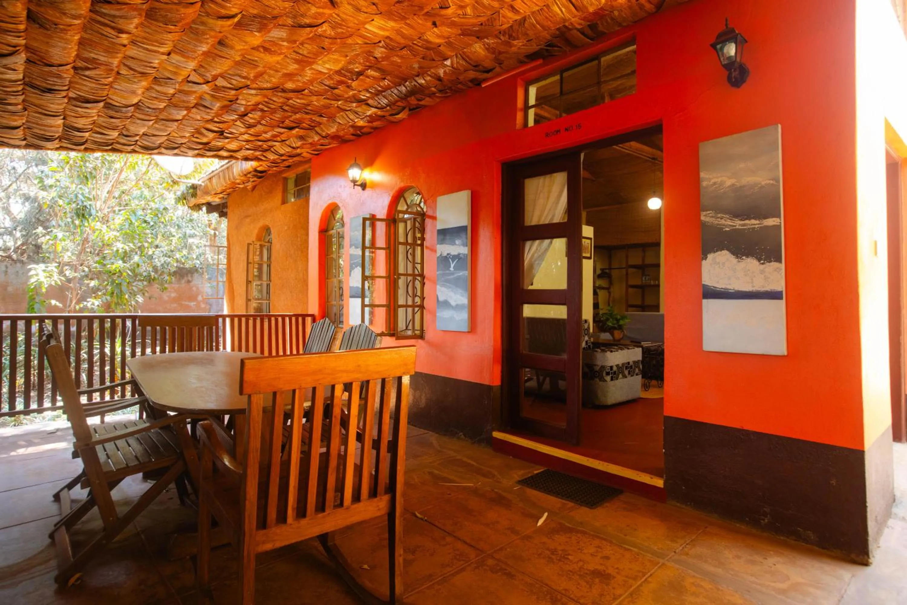 Patio in Octagon Lodge