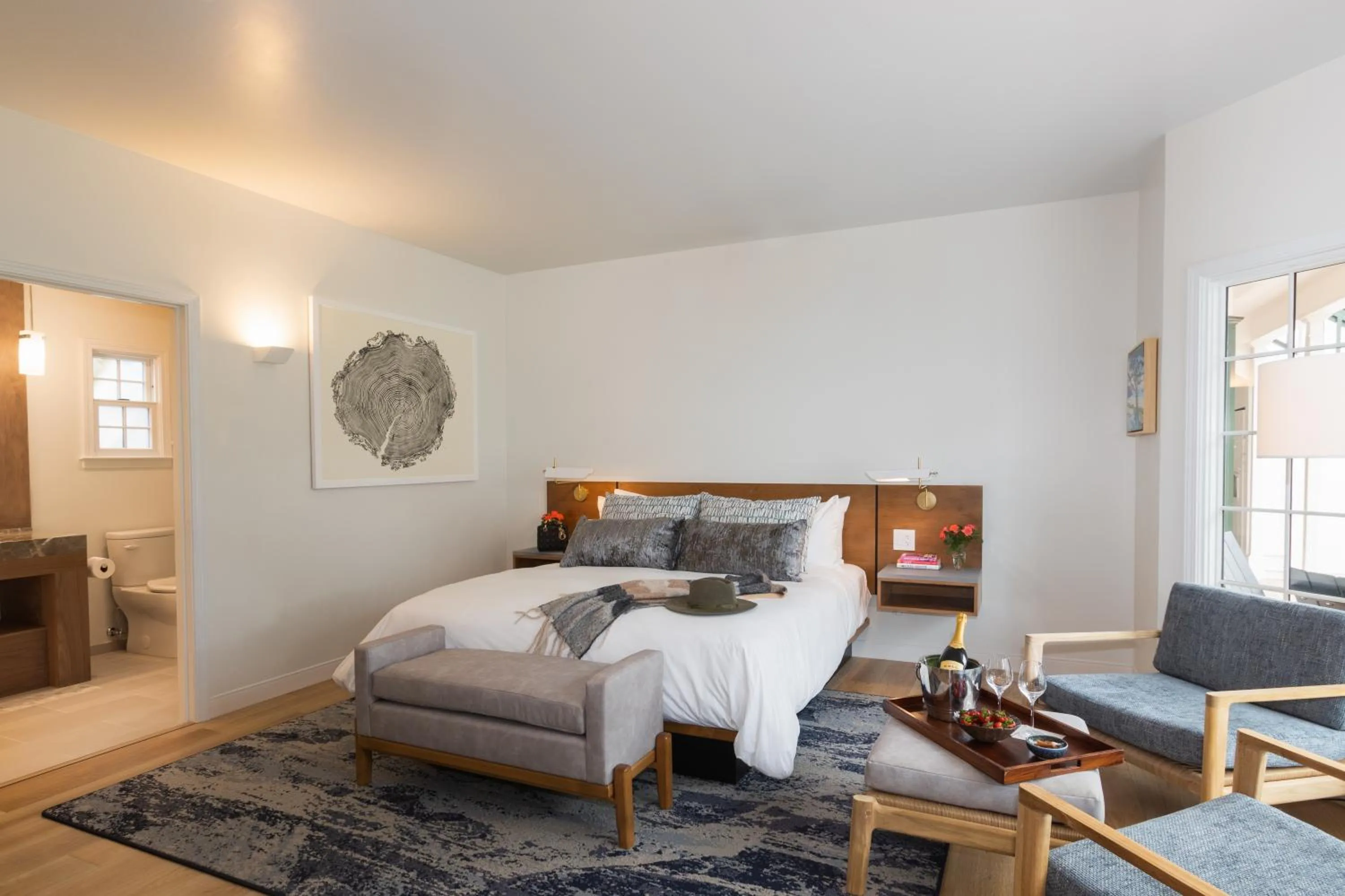 Bed in Carmel Beach Hotel