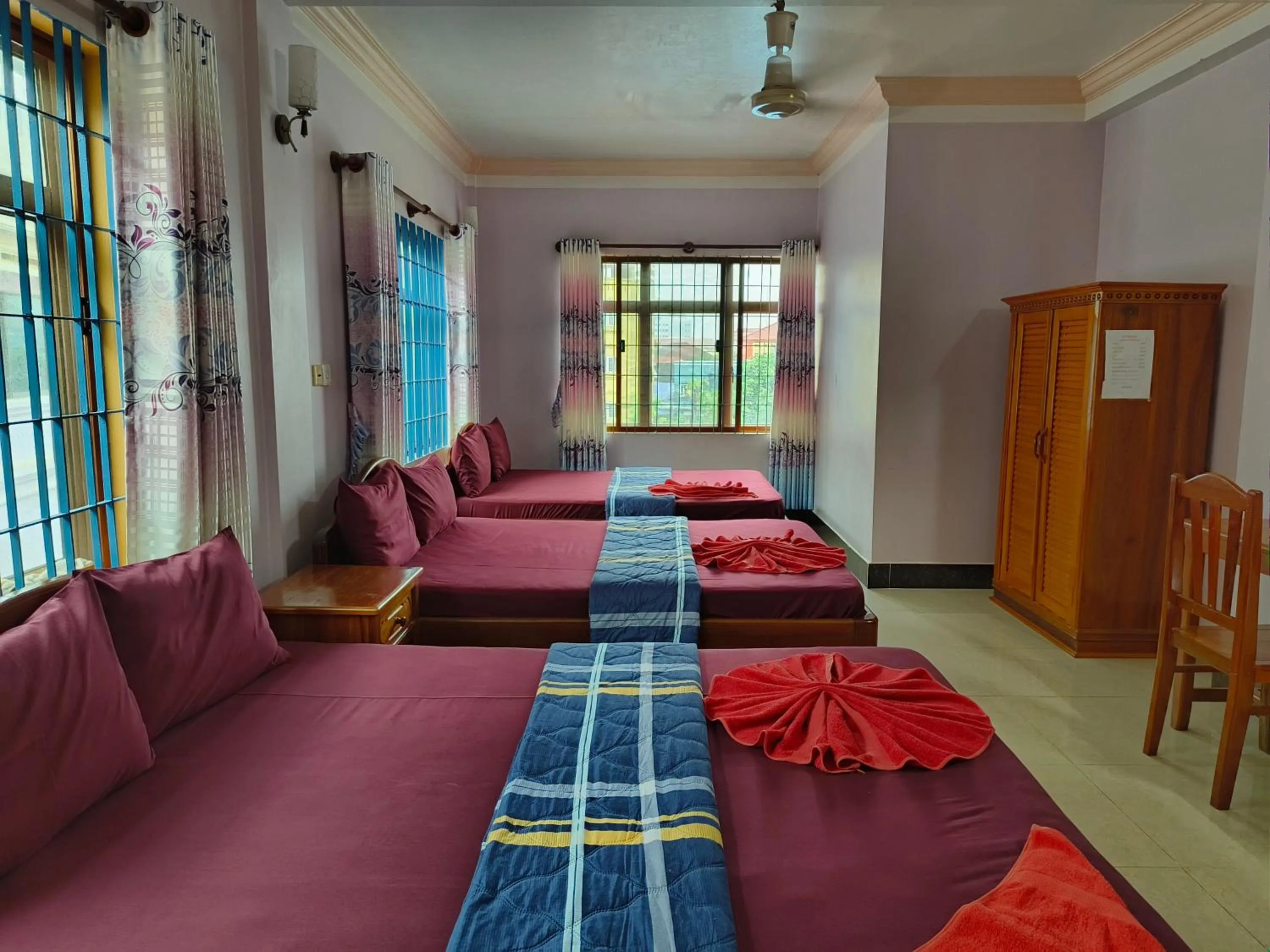 Photo of the whole room, Bed in Raksmey Kampuchea