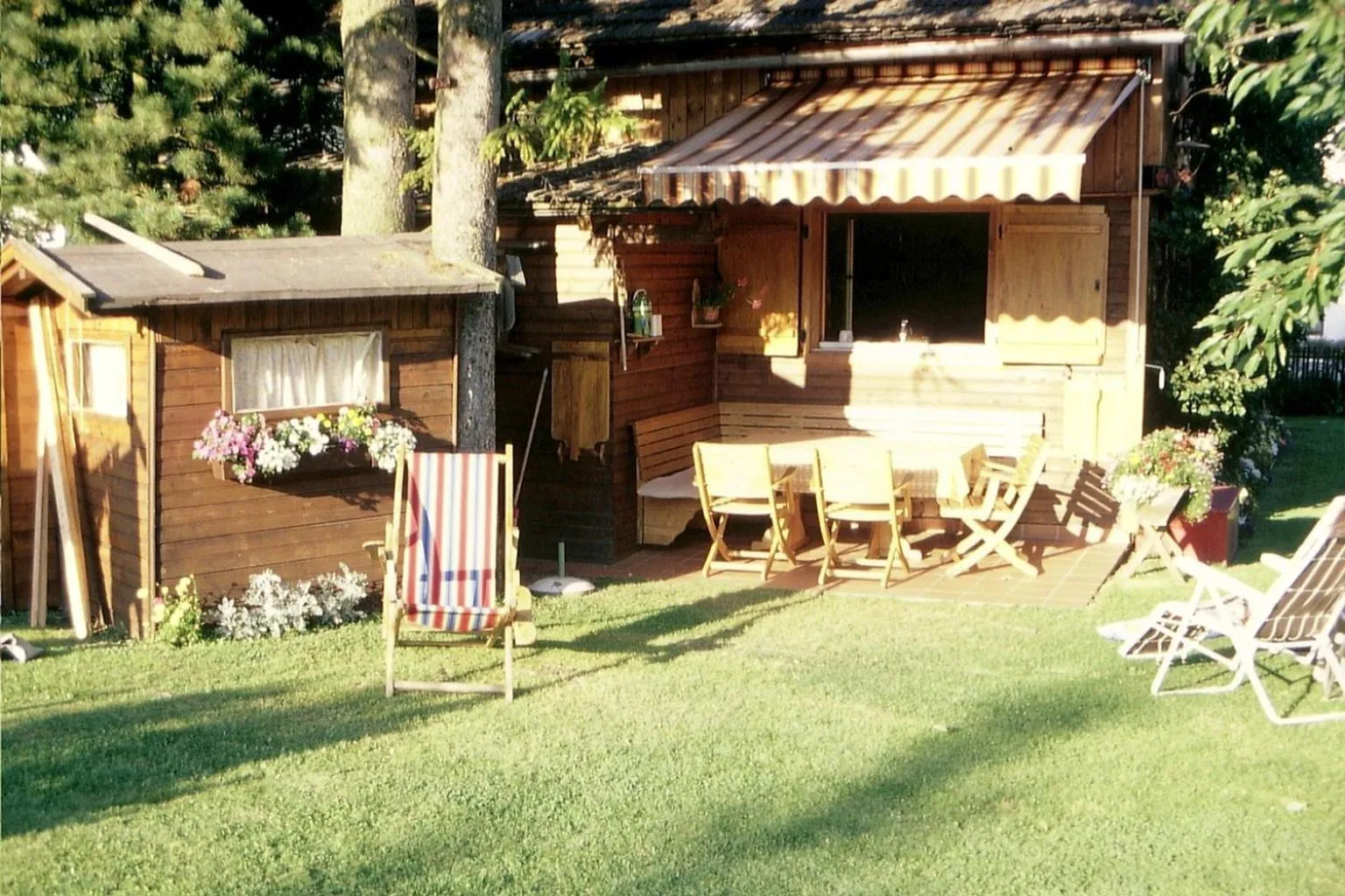 Garden view in Ferienhaus Zirmheim