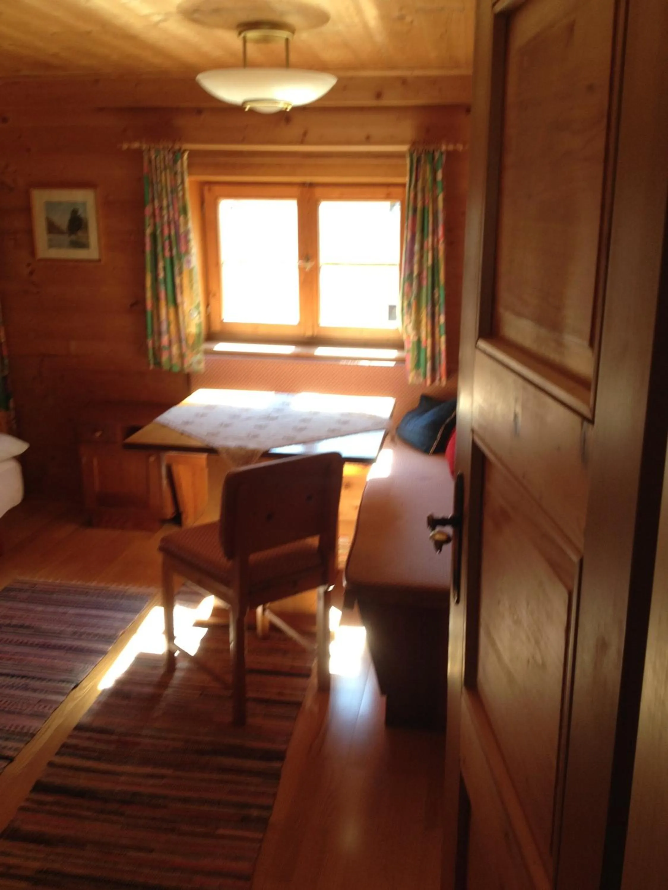 Seating area, Bed in Ferienhaus Zirmheim