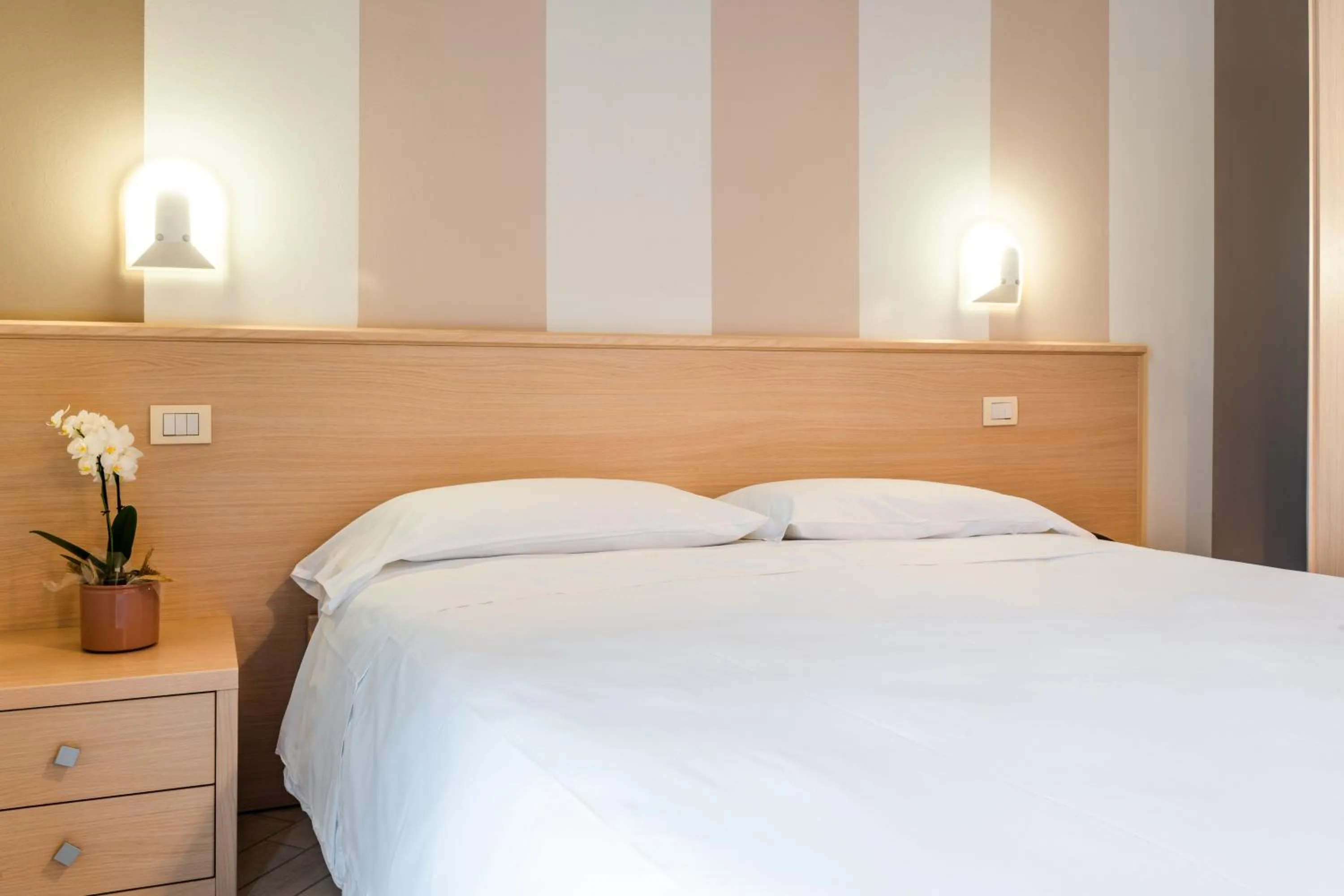 Bed in Hotel Mirandola