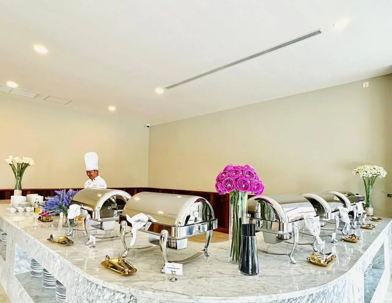 Buffet breakfast in Otres Beach Hotel Buffet breakfast in Otres Beach Hotel