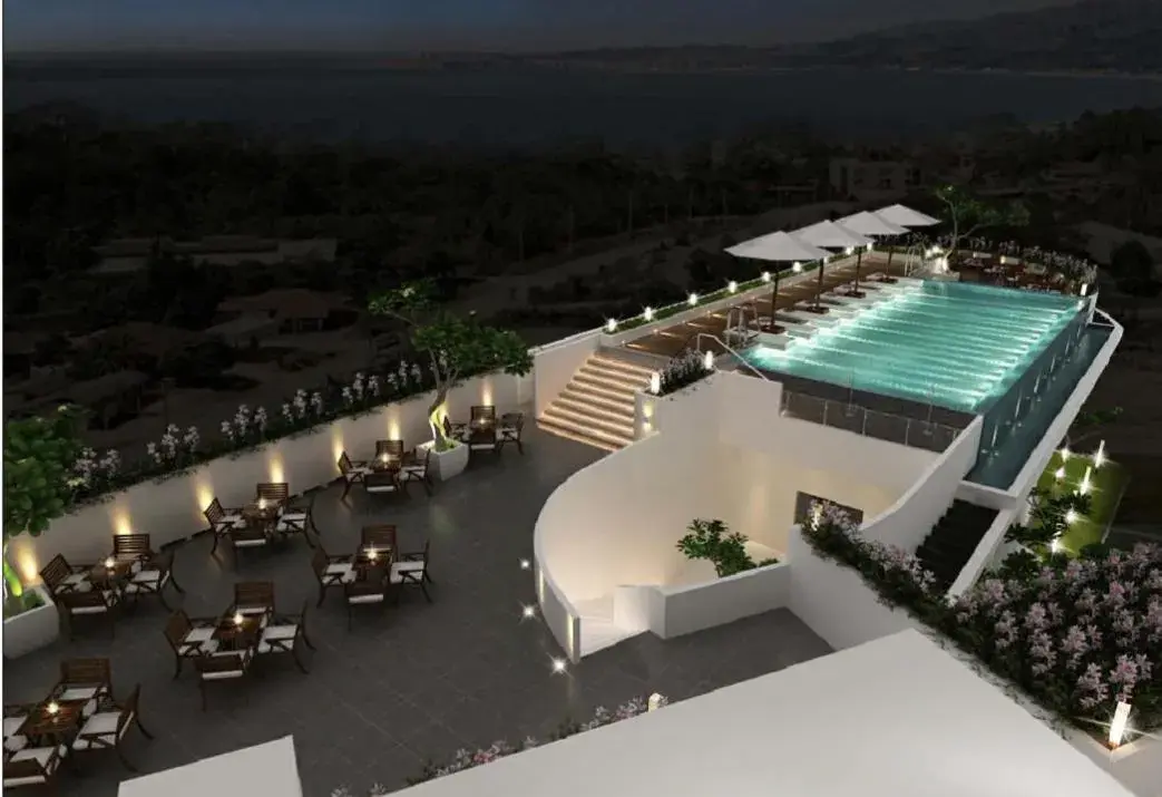 Pool view in Otres Beach Hotel Pool view in Otres Beach Hotel